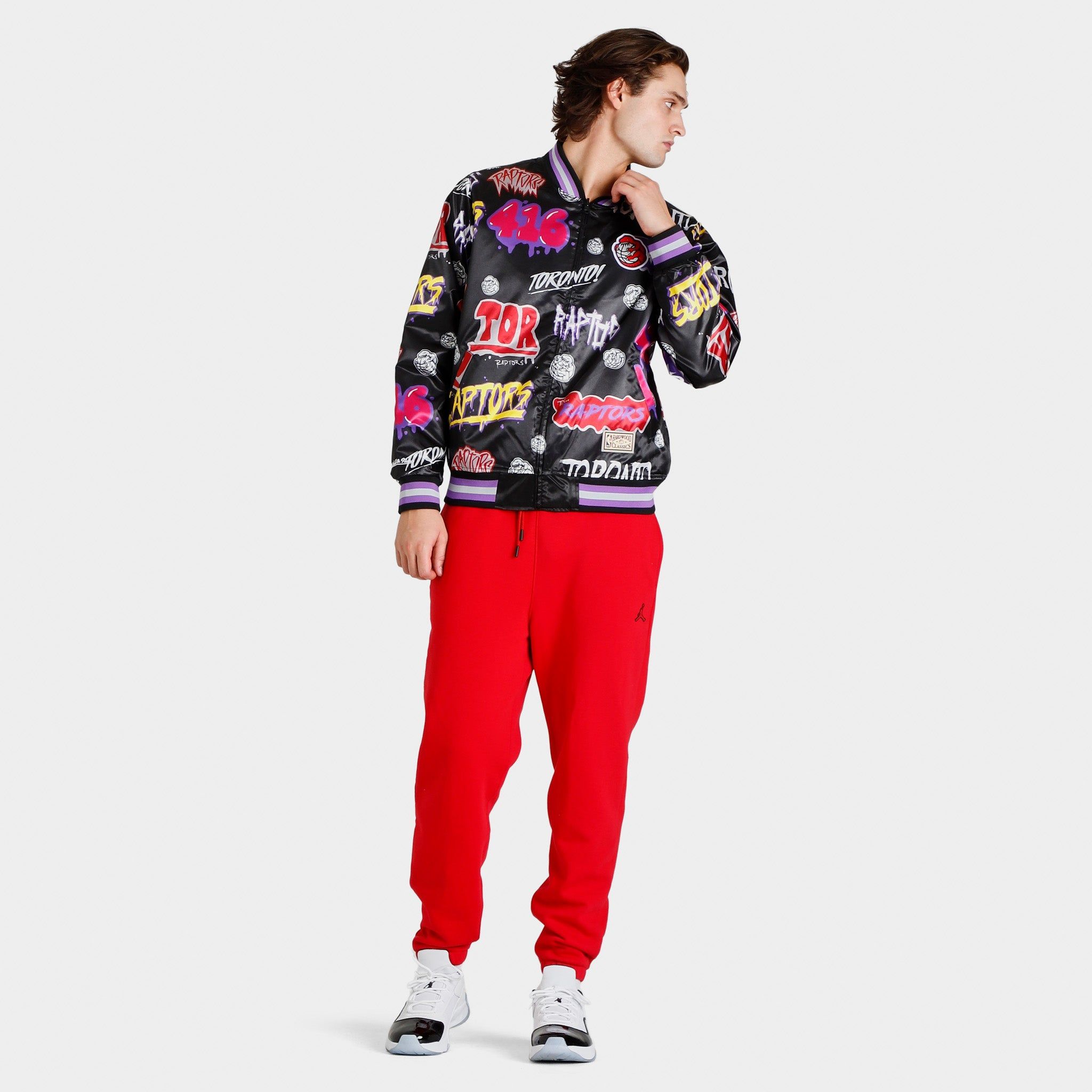 Mitchell & Ness Toronto Raptors Slap Sticker Reversible Jacket Black / Purple - Multi sold by JD Sports product image thumbnail 2