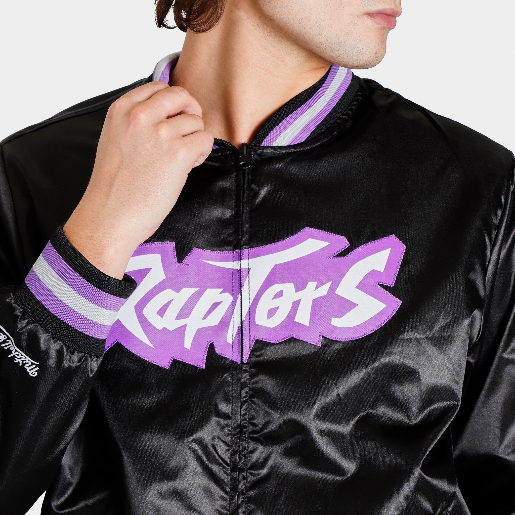 Mitchell & Ness Toronto Raptors Slap Sticker Reversible Jacket Black / Purple - Multi sold by JD Sports product image thumbnail 5
