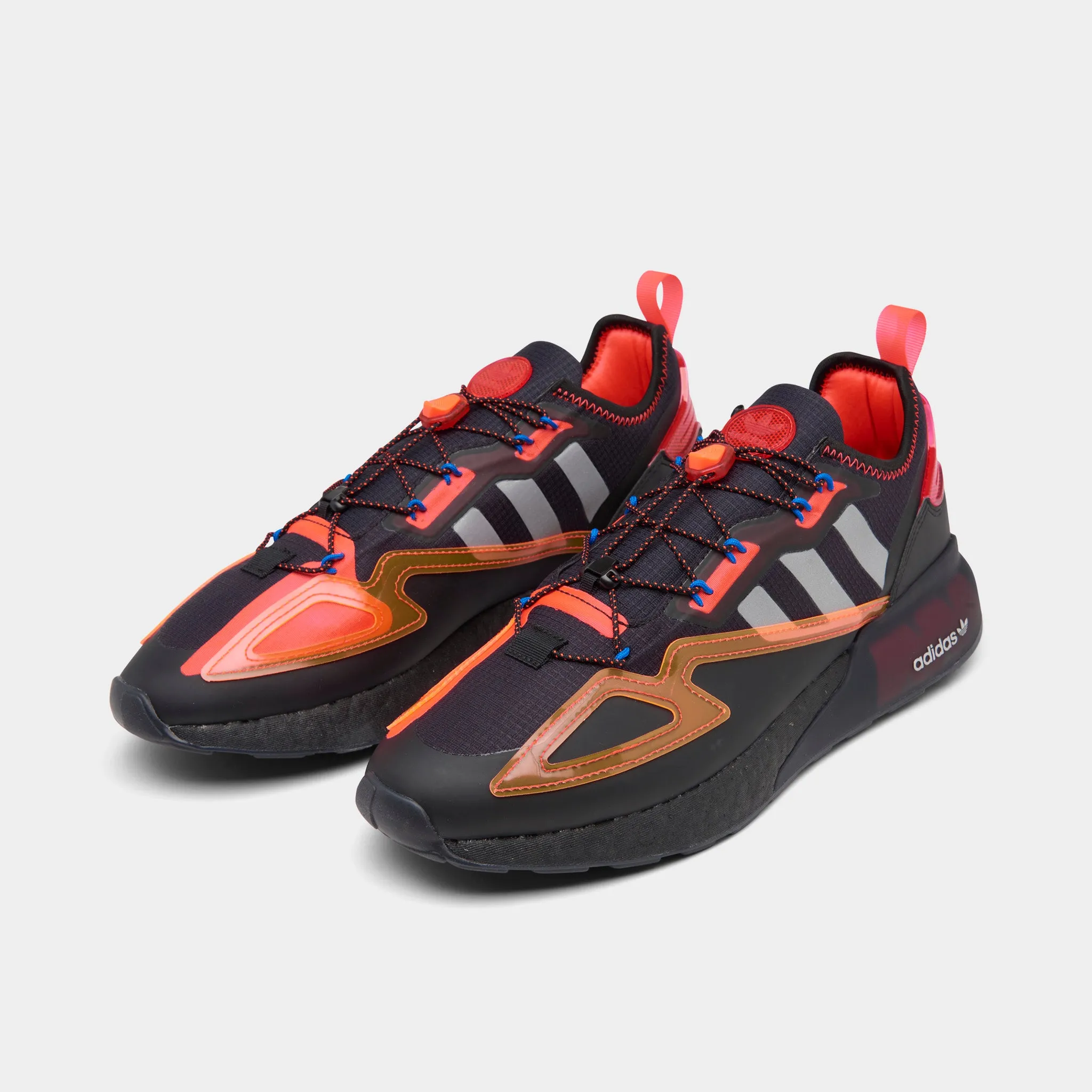 adidas Originals ZX 2K Boost Core Black / Silver Metallic - Solar Red sold by JD Sports product image thumbnail 2