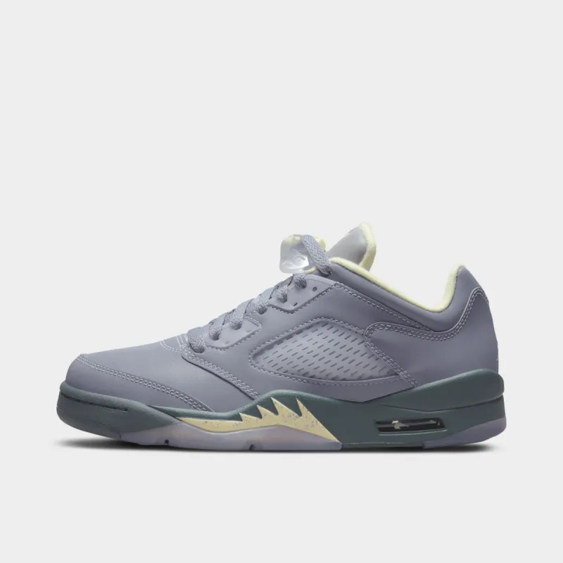 Jordan Women's 5 Retro Low Indigo Haze / Fire Red - Metallic Silver sold by JD Sports