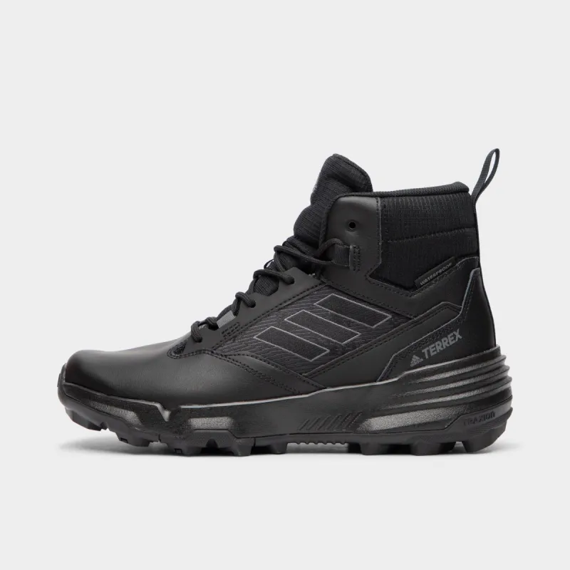 adidas Terrex Unity Leather Mid RAIN.RDY Core Black / Grey Four - Grey Six sold by JD Sports