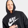 Nike Sportswear Club Fleece Graphic Pullover Hoodie Black / Black - White sold by JD Sports