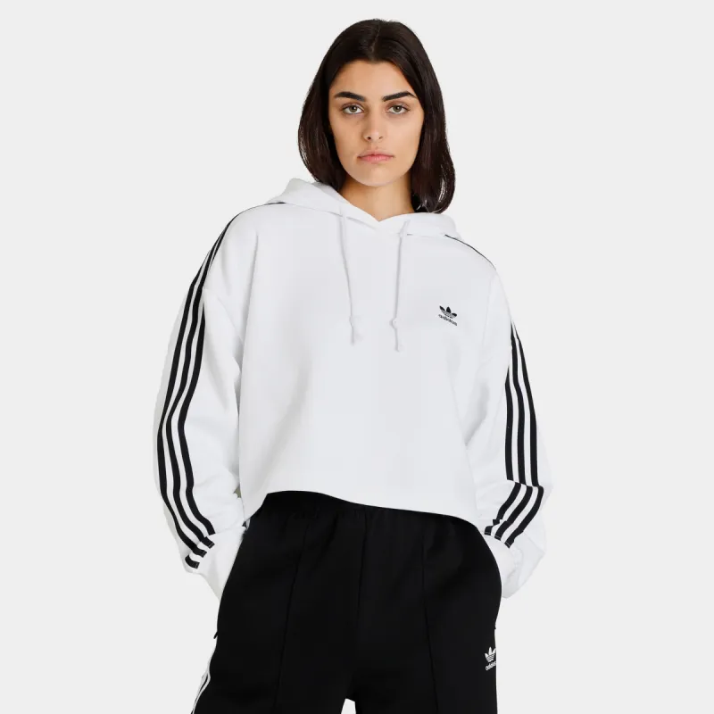 adidas Originals Women's Adicolor Classics Crop Pullover Hoodie / White sold by JD Sports