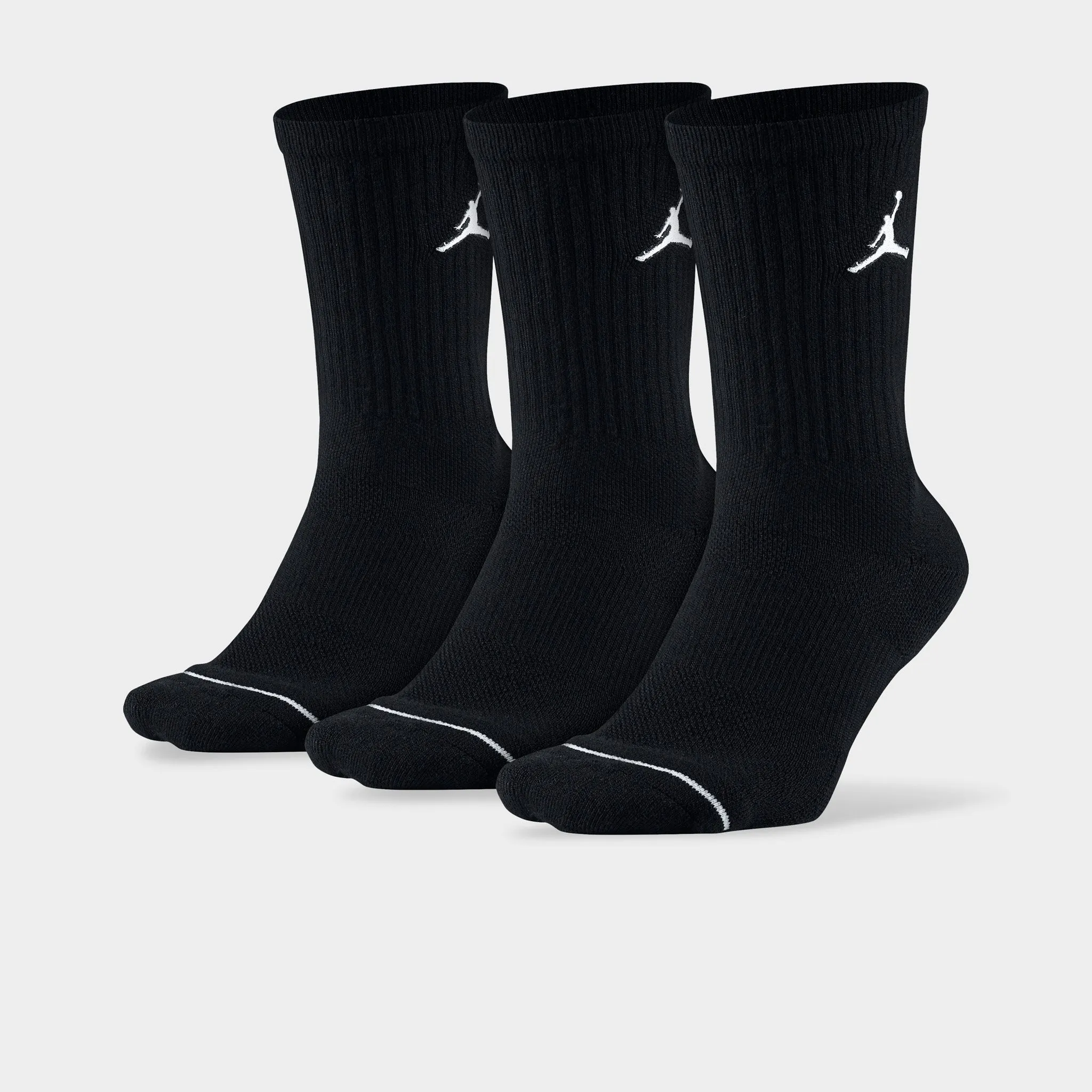 Jordan Everyday Max Crew Socks - 3 Pack Black / Black sold by JD Sports