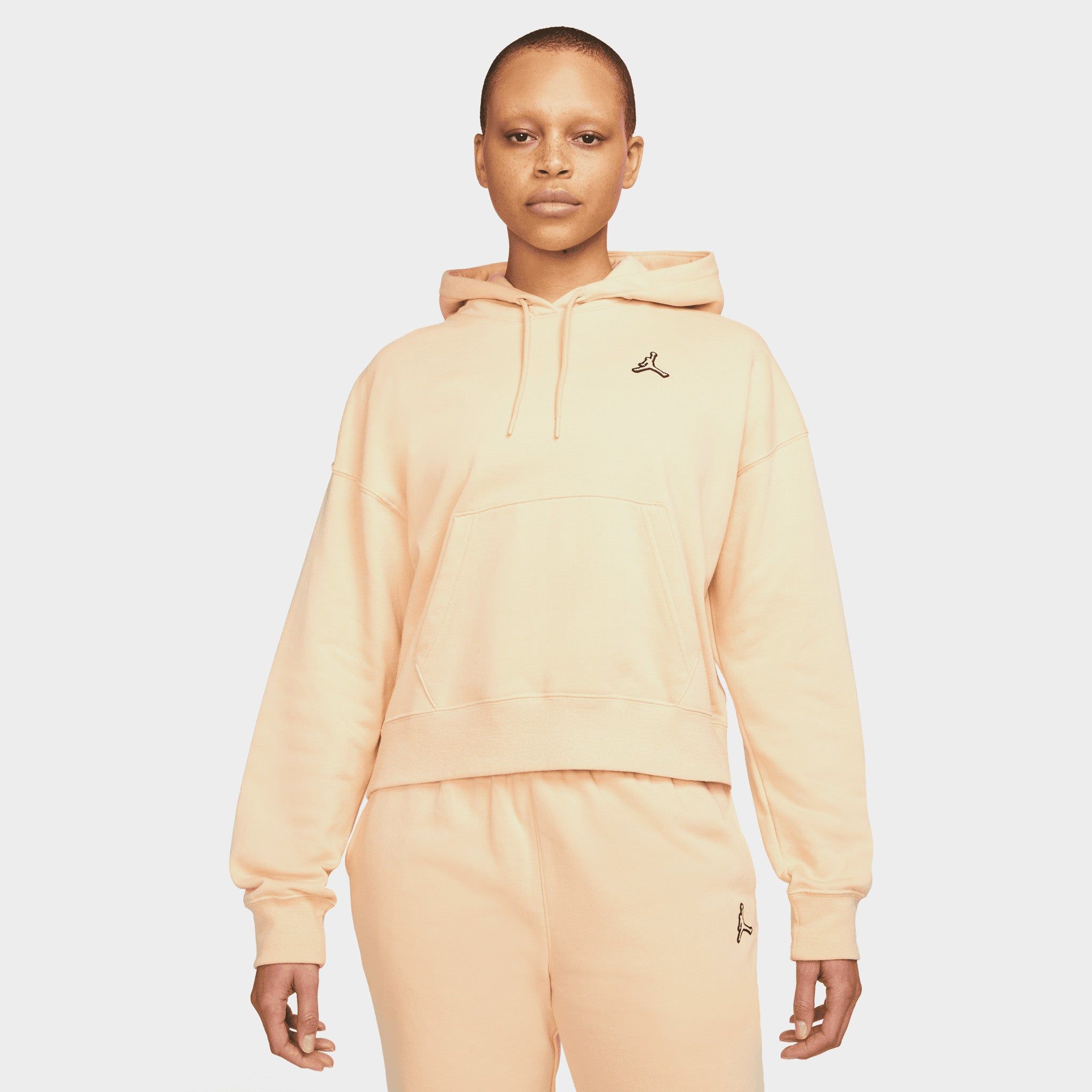 Jordan Women's Essentials Fleece Pullover Hoodie / White Onyx sold by JD Sports