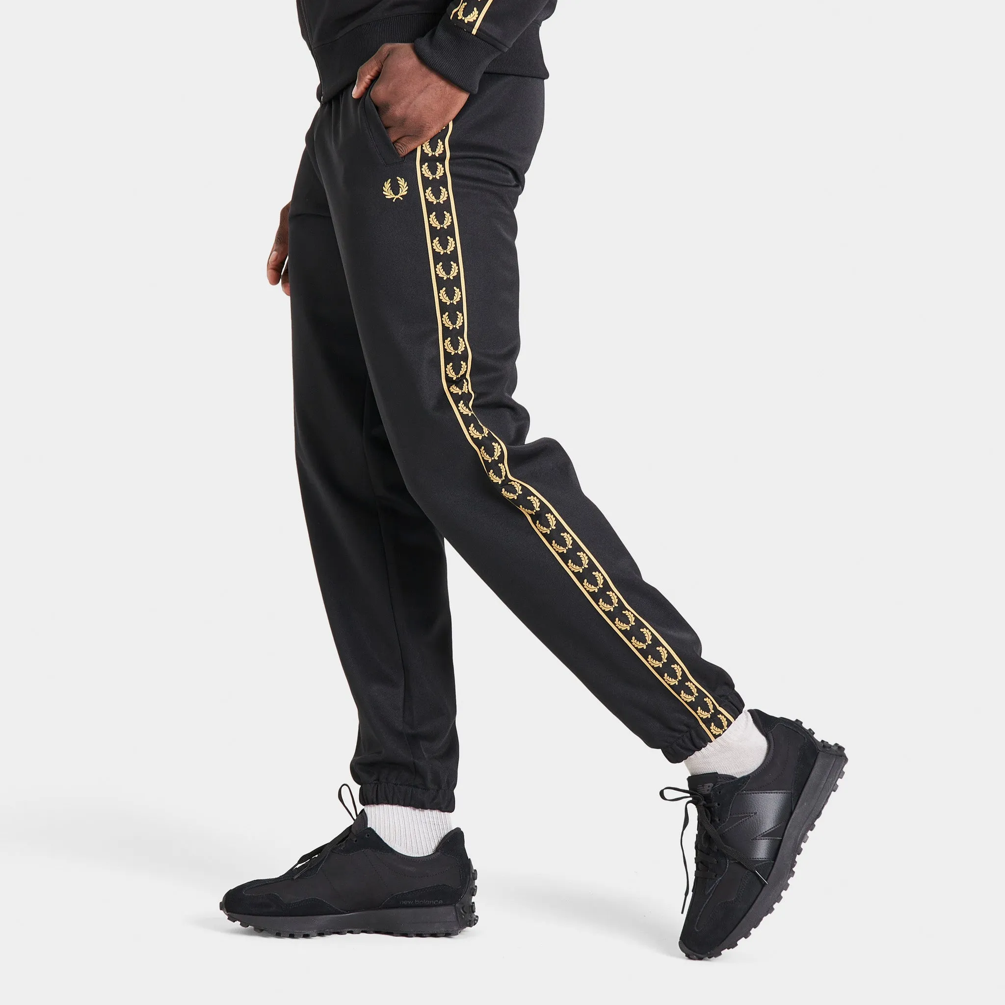 Fred Perry Gold Taped Track Pants / Black sold by JD Sports product image thumbnail 3