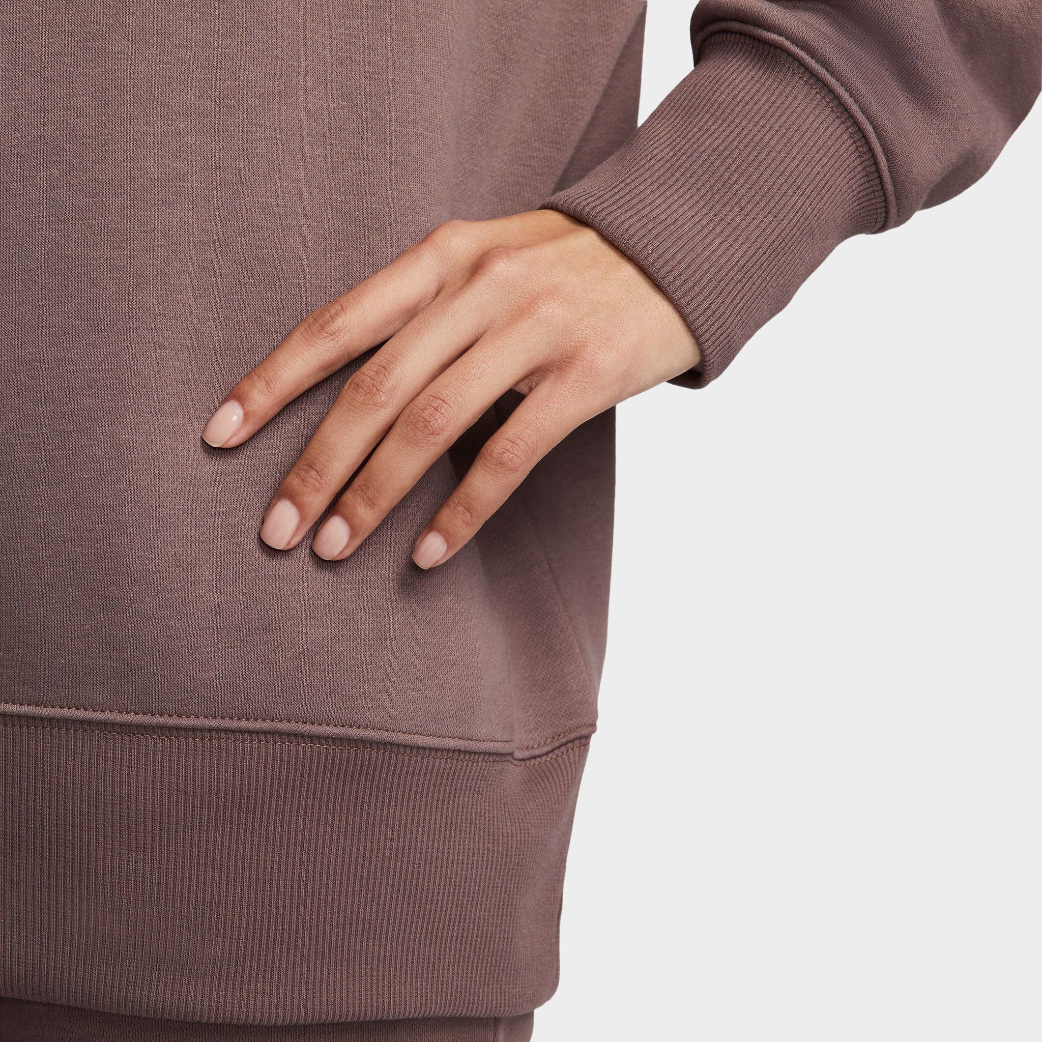 Nike Sportswear Women's Oversized Fleece Sweatshirt Plum Eclipse / White sold by JD Sports product image thumbnail 4