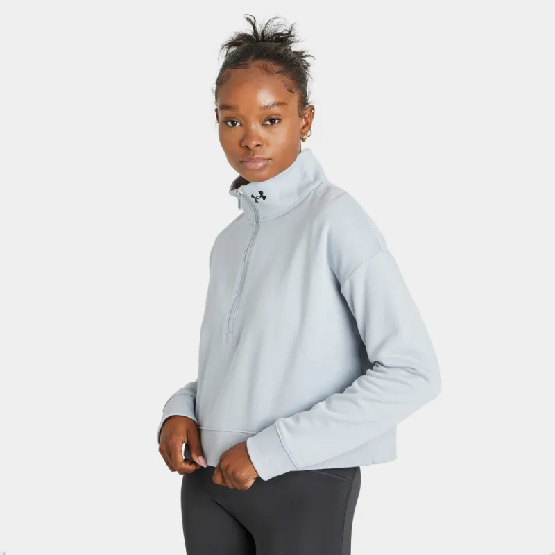 Under Armour Women’s JD Rival Fleece Quarter Zip Pullover / Grey sold by JD Sports
