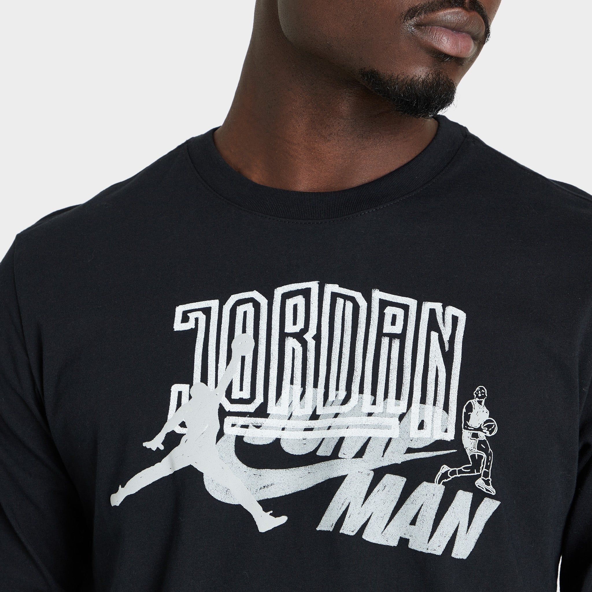 Jordan Brand Long Sleeve T-shirt Black / White sold by JD Sports product image thumbnail 4