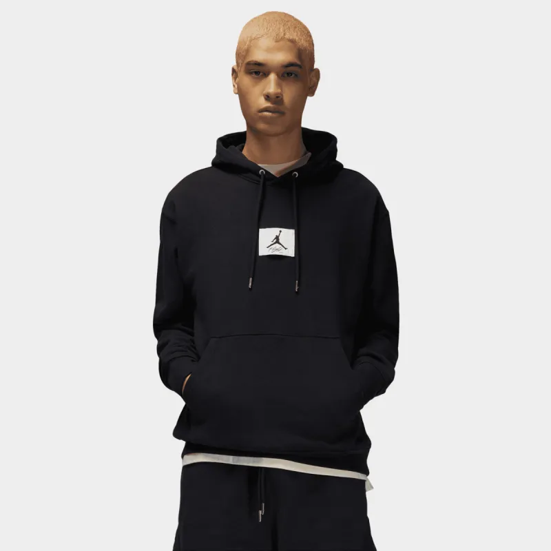 Jordan Flight Fleece Pullover Hoodie Black / Sail sold by JD Sports