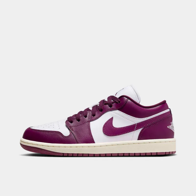 Jordan 1 Low Women's White / Bordeaux - Sail sold by JD Sports