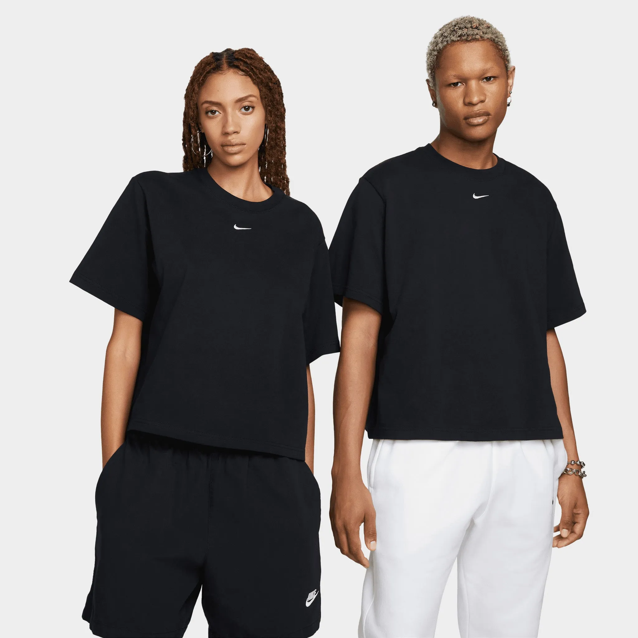 Nike Sportswear Women's Essentials Boxy T-shirt Black / White sold by JD Sports