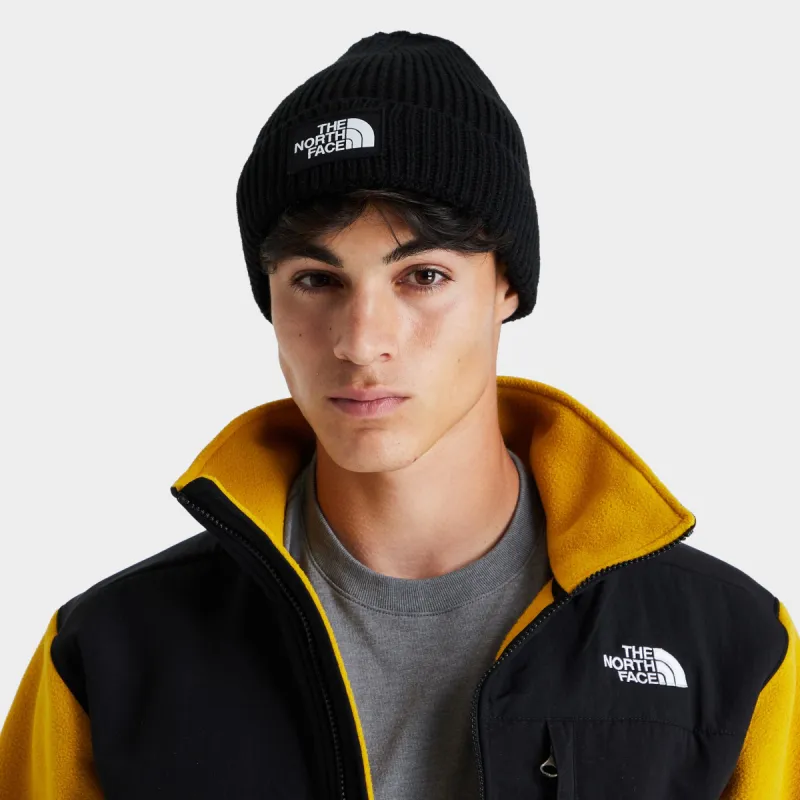 The North Face TNF Logo Box Cuffed Beanie / TNF Black sold by JD Sports