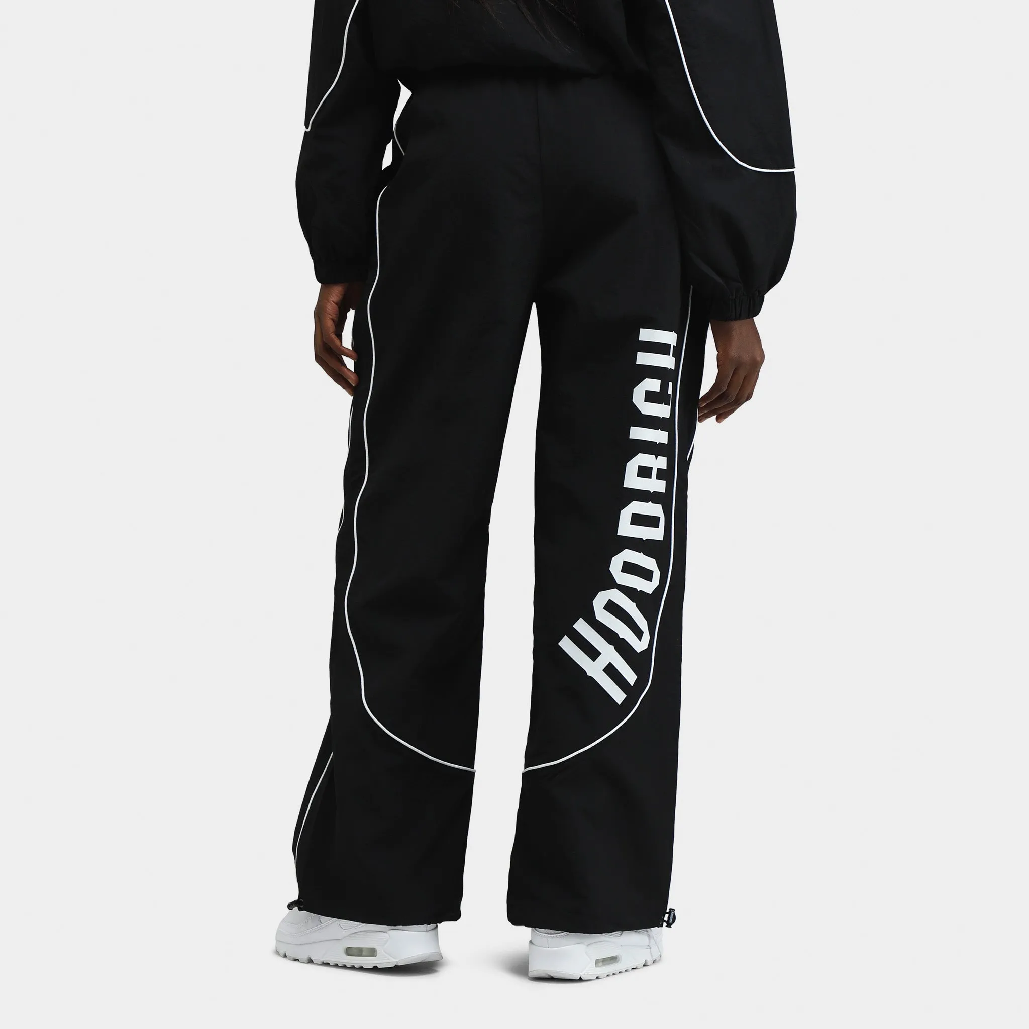 Hoodrich Women's OG Motion Woven Zip Parachute Pants Black / White sold by JD Sports product image thumbnail 2