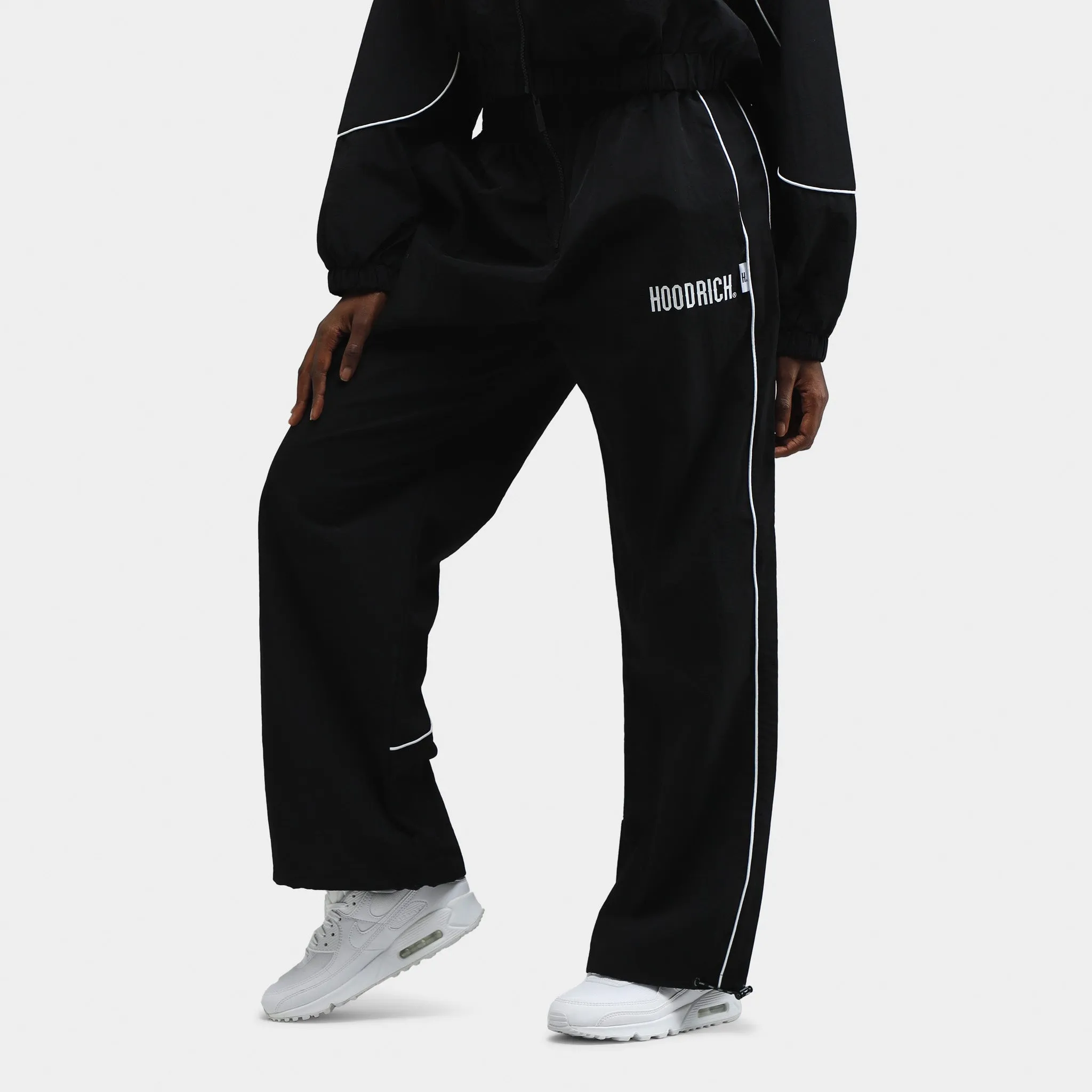 Hoodrich Women's OG Motion Woven Zip Parachute Pants Black / White sold by JD Sports product image thumbnail 4