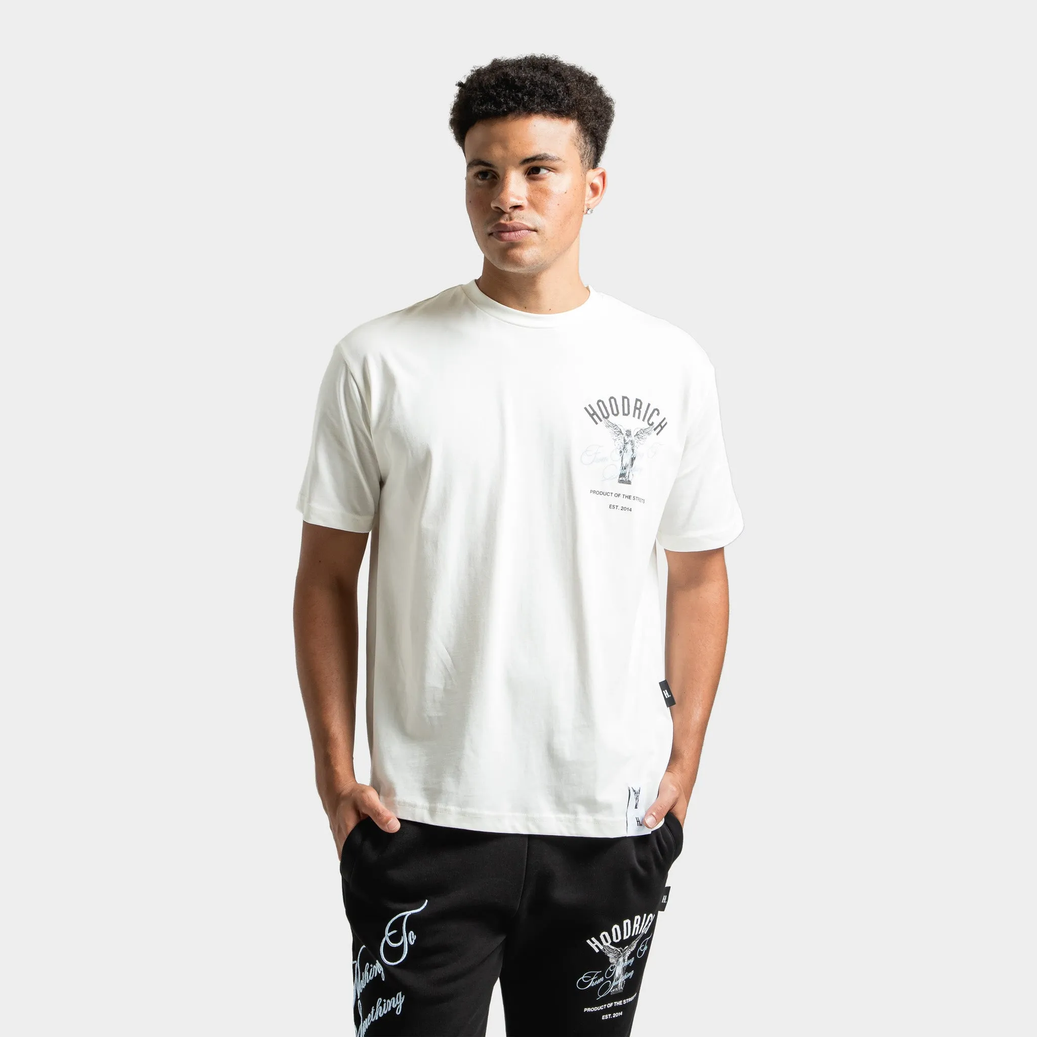 Hoodrich Vital T-Shirt Blanc De Blanc / Black - Clear Sky sold by JD Sports