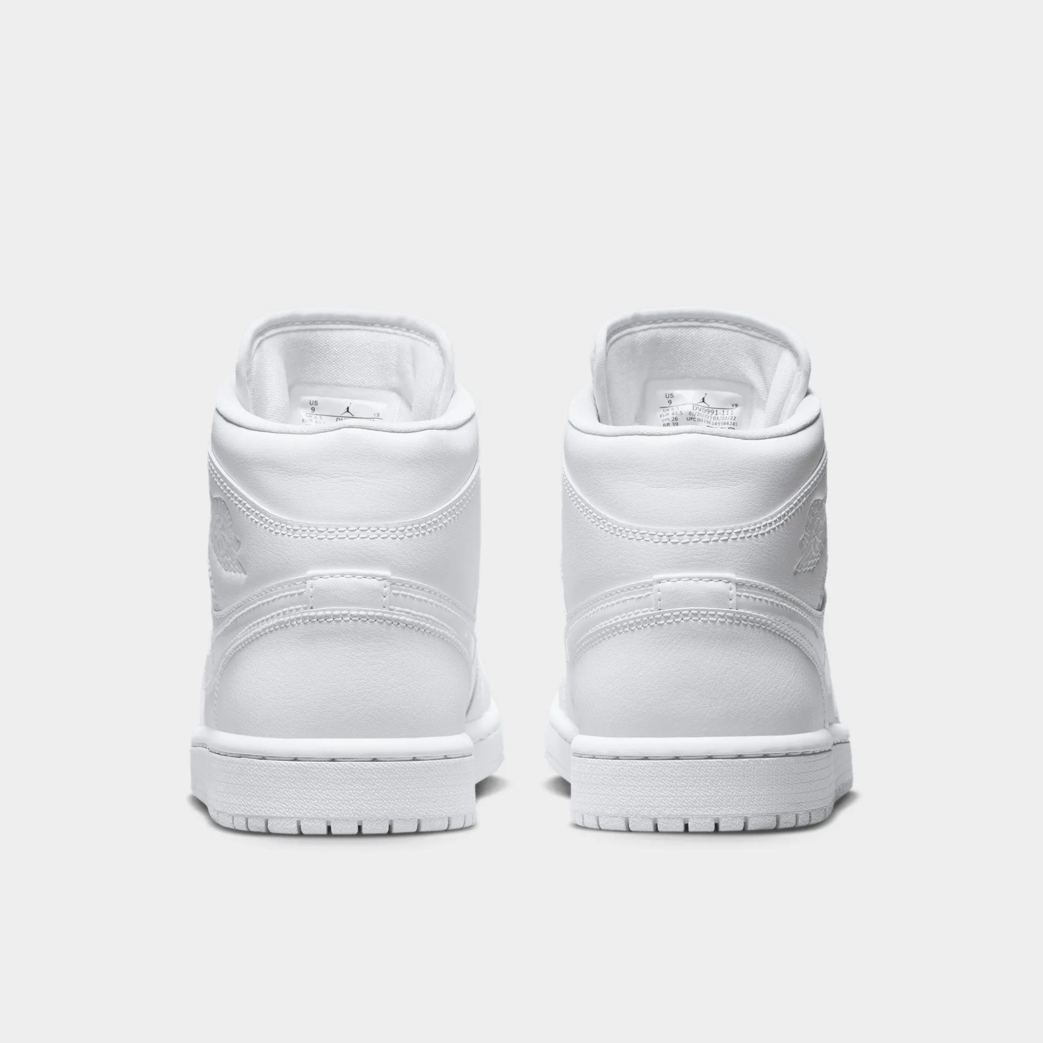 Jordan Women's 1 Mid White / White - White sold by JD Sports product image thumbnail 4
