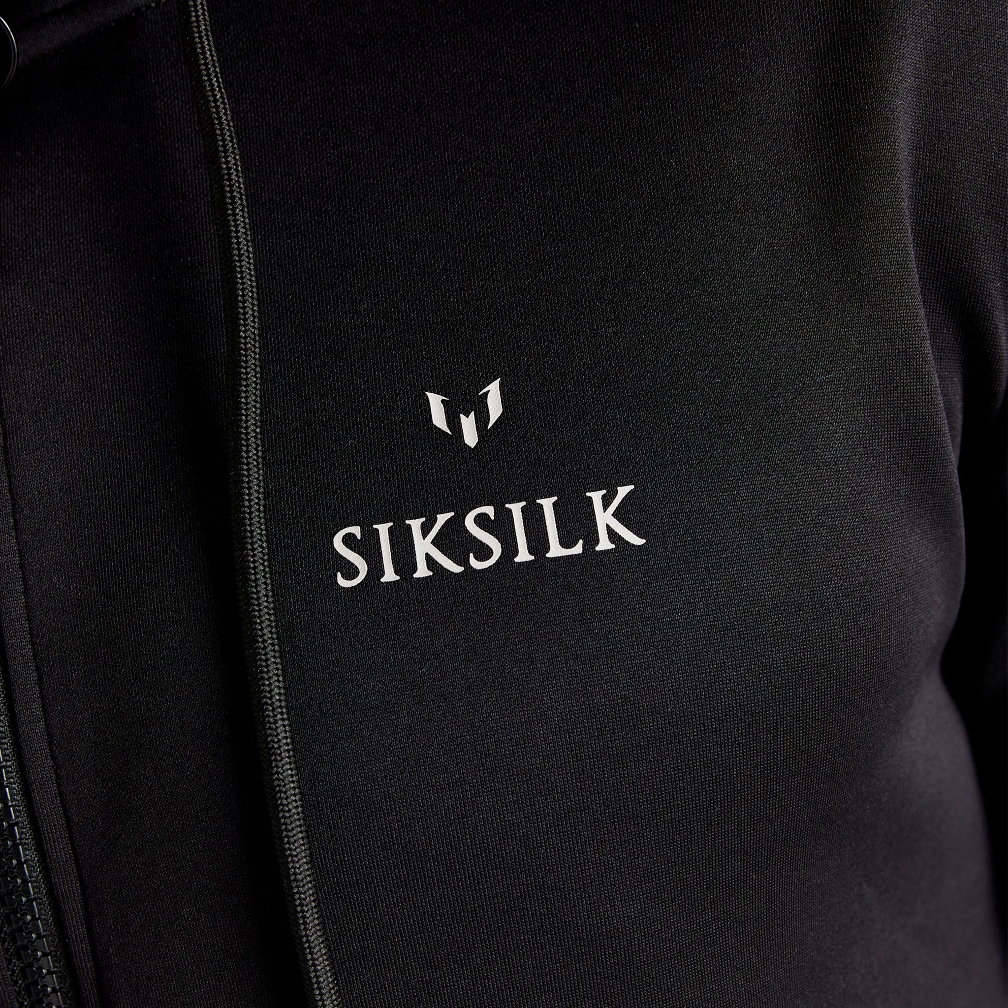SikSilk x Messi Taped Full Zip Hoodie / Black sold by JD Sports product image thumbnail 4