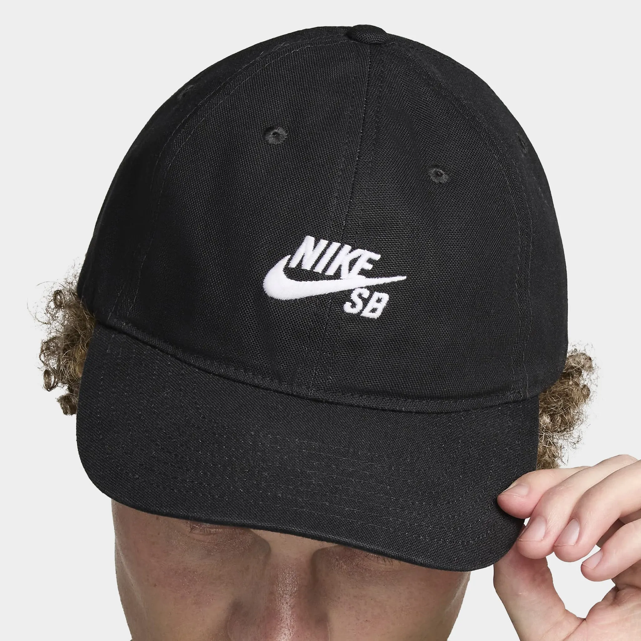 Nike SB Unstructured Flat Bill Cap Black / White sold by JD Sports product image thumbnail 2