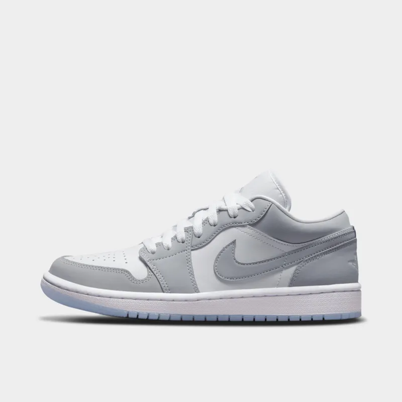Jordan Women's 1 Low White / Wolf Grey - Aluminum sold by JD Sports