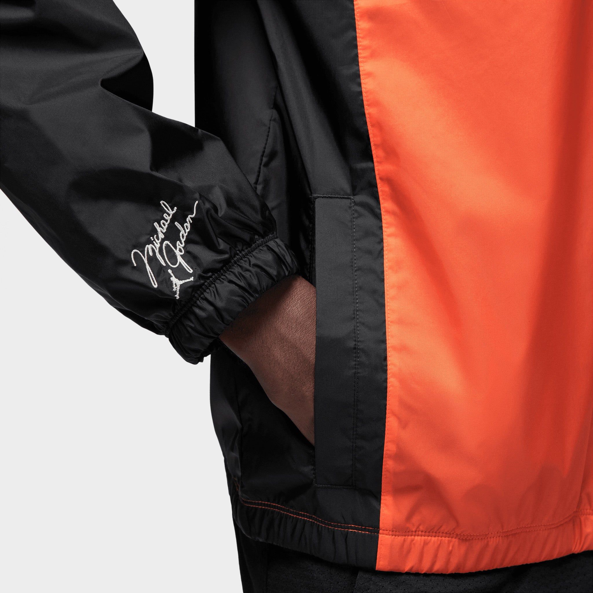 Jordan Flight MVP Hooded Pullover Jacket Black / Rush Orange - Phantom sold by JD Sports product image thumbnail 4