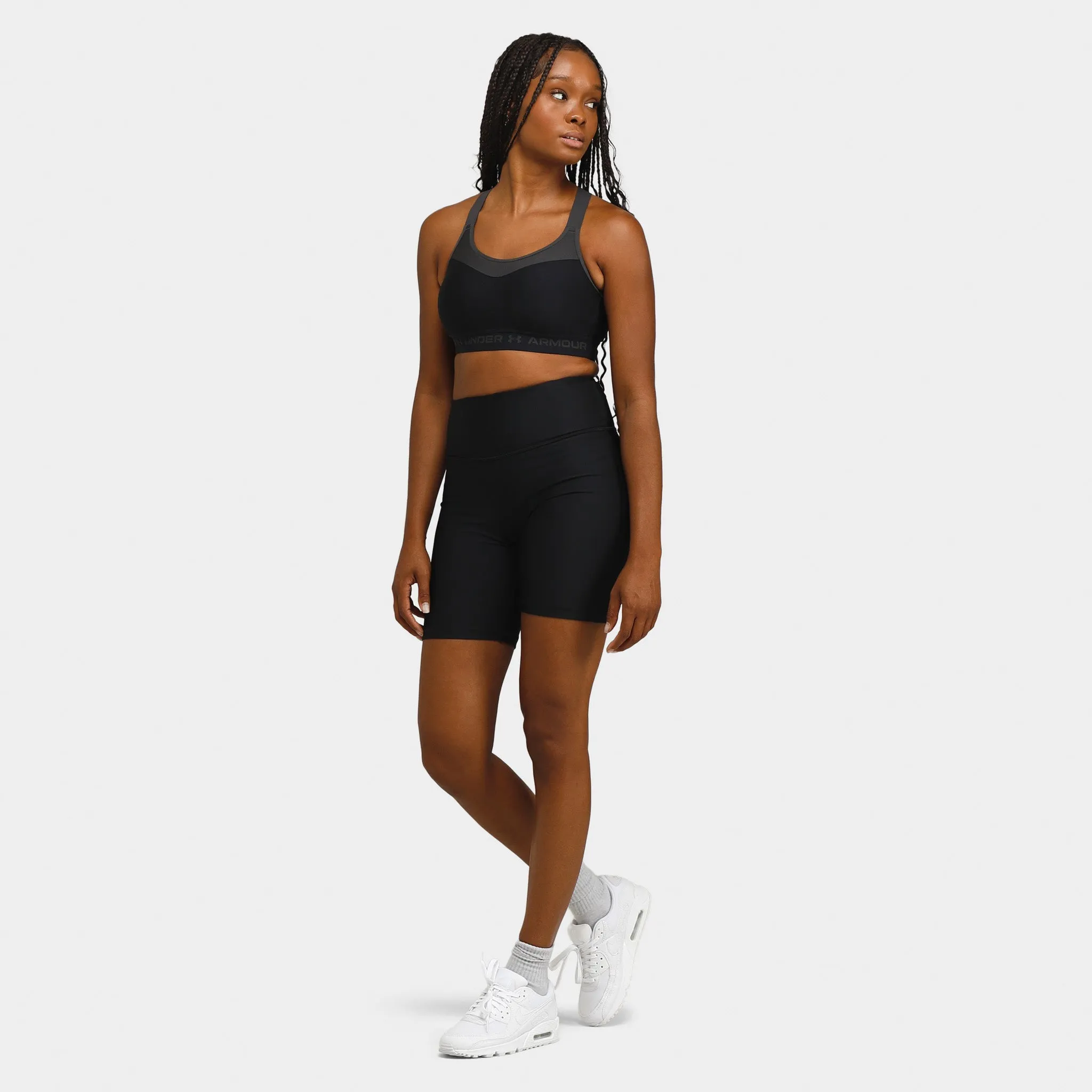 Under Armour Women's High Crossback Sports Bra Black / Jet Grey sold by JD Sports product image thumbnail 5