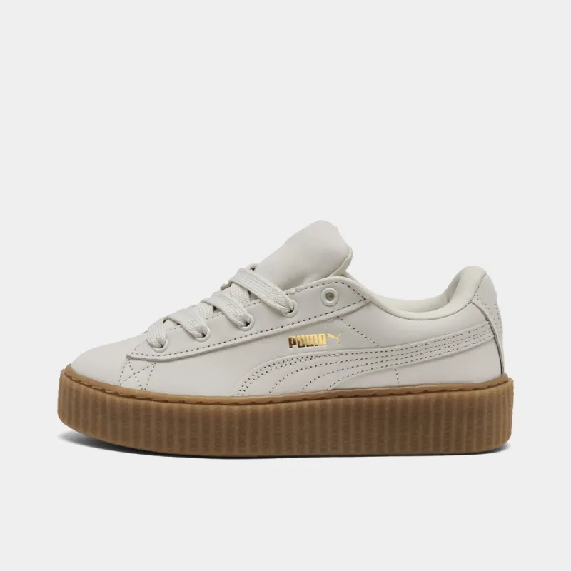 Puma X FENTY Women's Phatty Nubuck Warm White / Gold - Gum sold by JD Sports