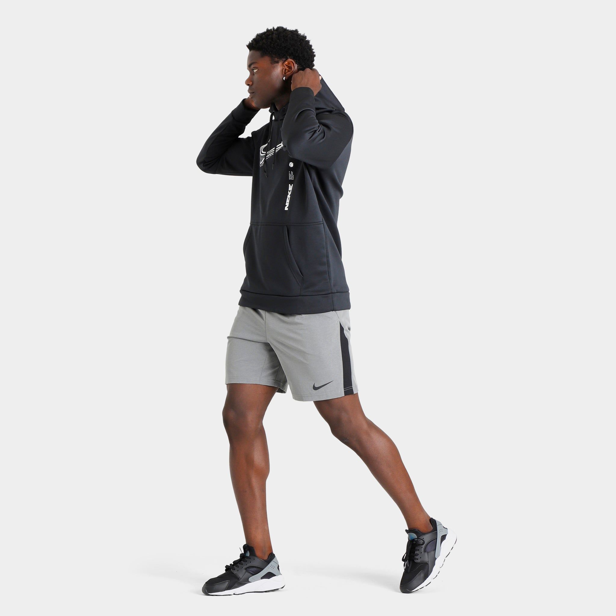 Nike Therma-FIT Training Pullover Hoodie Black / White sold by JD Sports product image thumbnail 5
