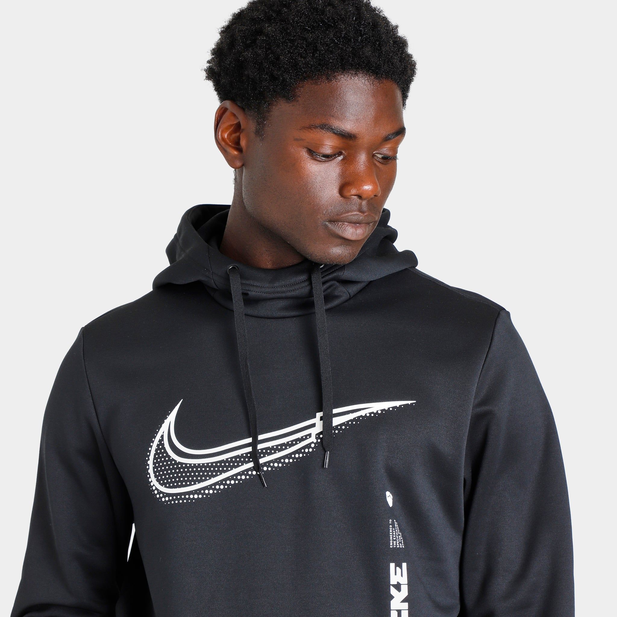 Nike Therma-FIT Training Pullover Hoodie Black / White sold by JD Sports product image thumbnail 4