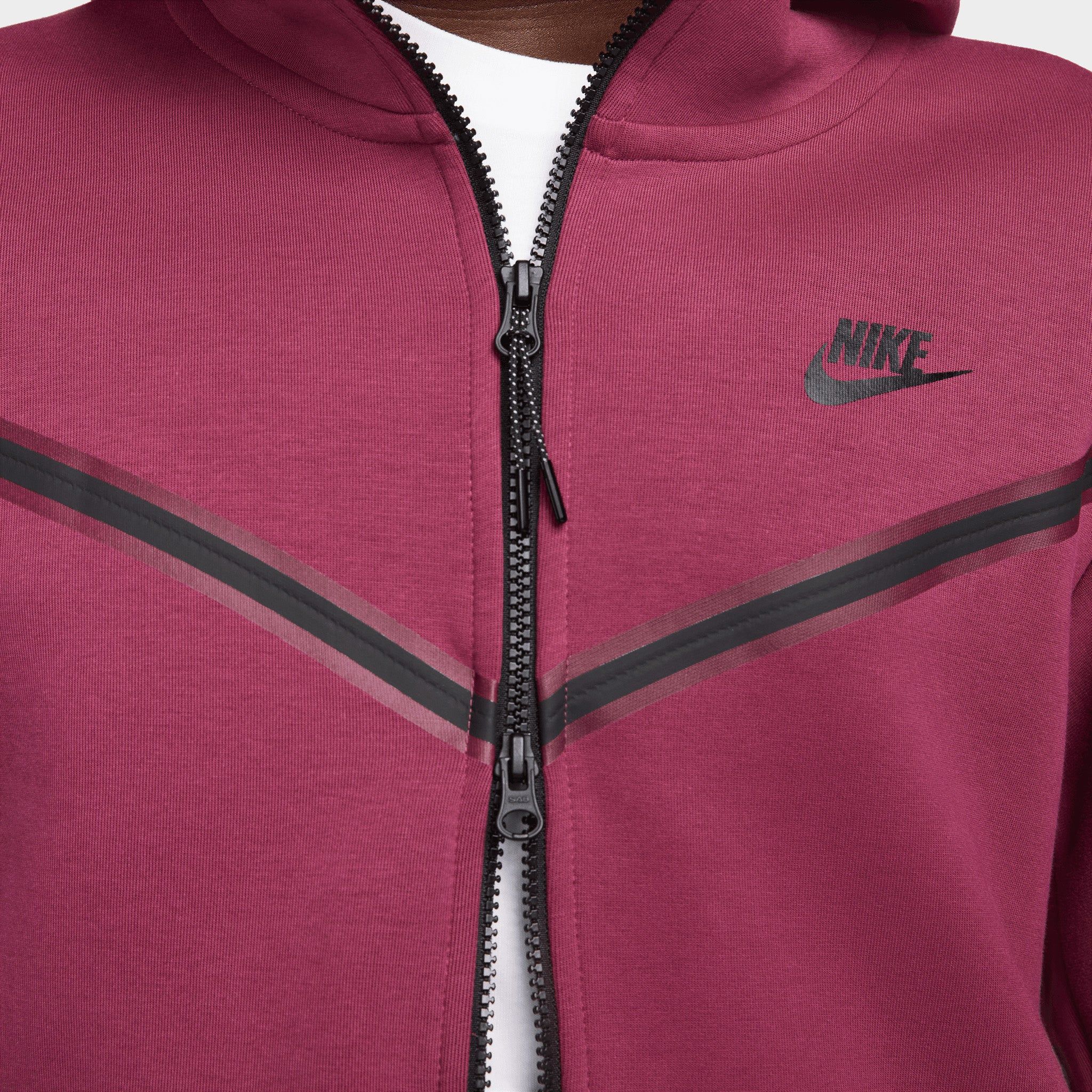 Nike Sportswear Tech Fleece Full Zip Hoodie Rosewood / Black sold by JD Sports product image thumbnail 5