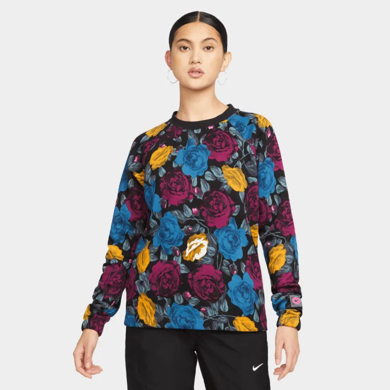 Nike Sportswear Women’s Icon Clash Fleece Crewneck Black / White sold by JD Sports