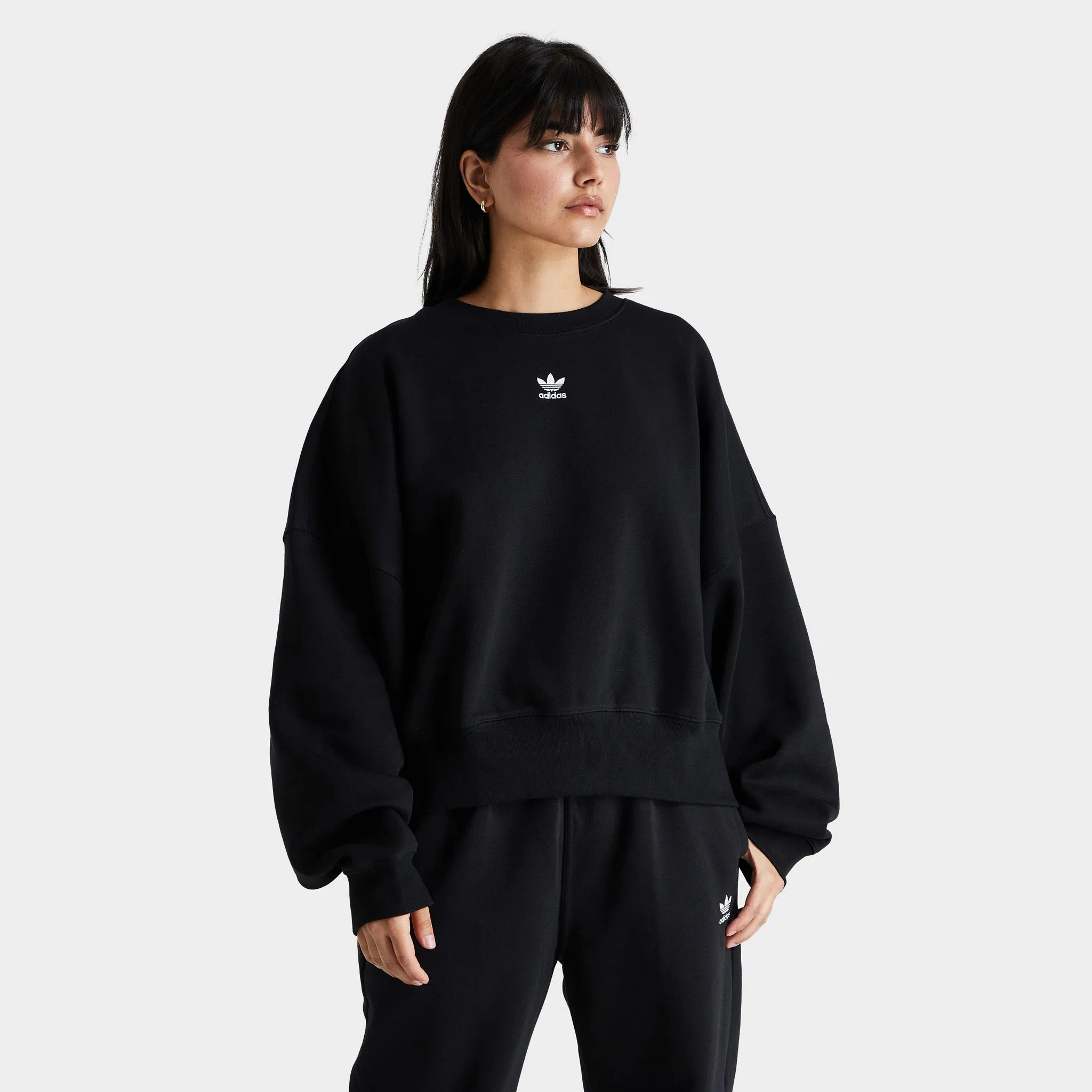 adidas Originals Women's Adicolor Essentials Fleece Sweatshirt / Black sold by JD Sports