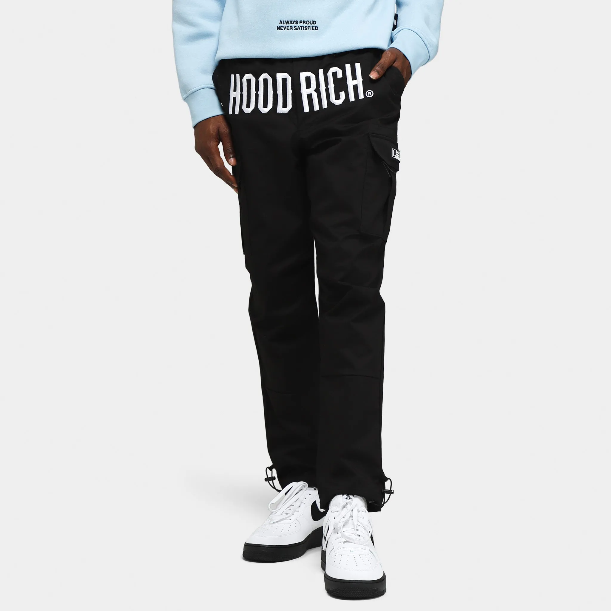 Hoodrich OG Trek Cargo Pants Black / White sold by JD Sports