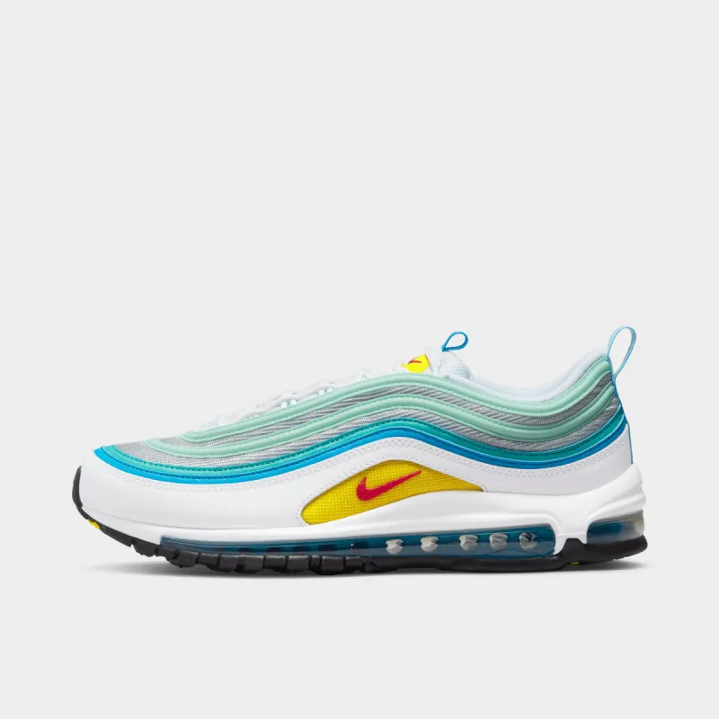 Nike Air Max 97 White / Siren Red - Laser Blue sold by JD Sports