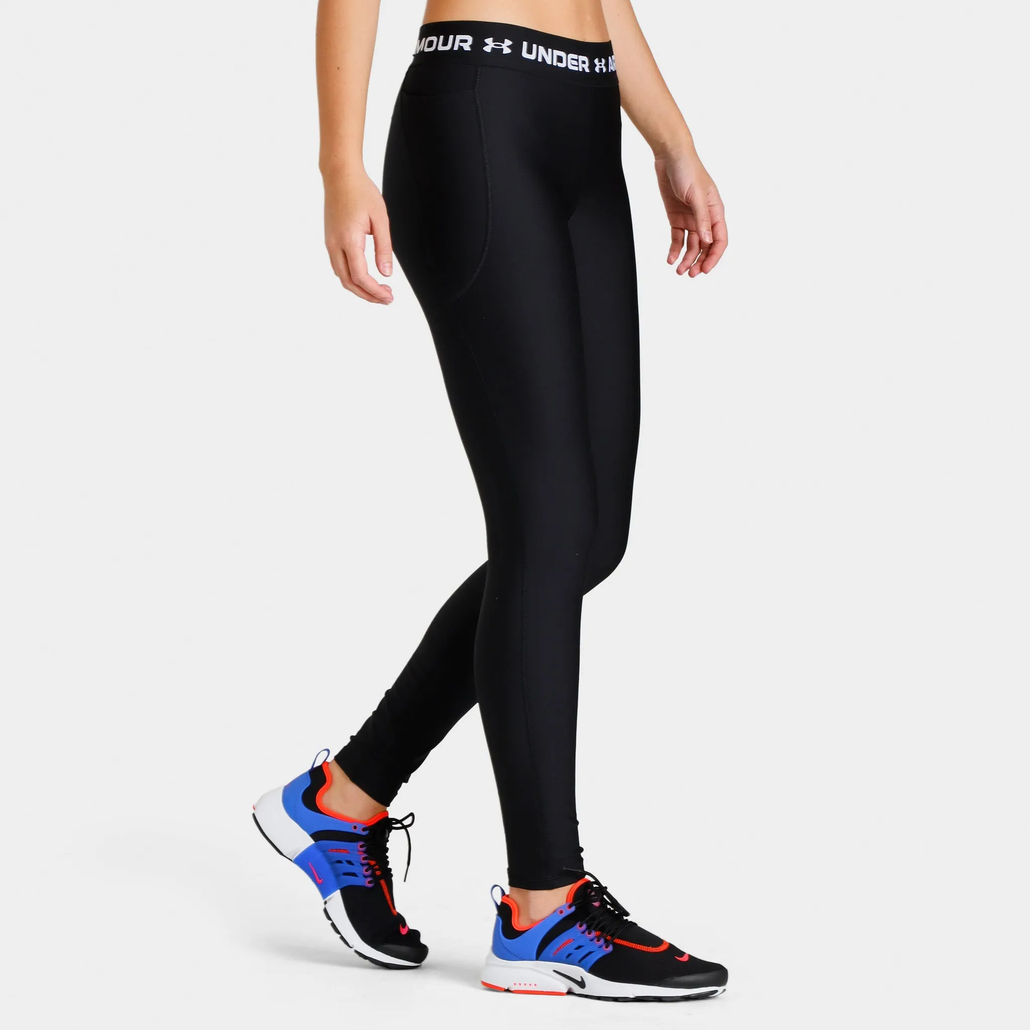 Under Armour Women’s HeatGear Branded Tights Black / White sold by JD Sports product image thumbnail 4