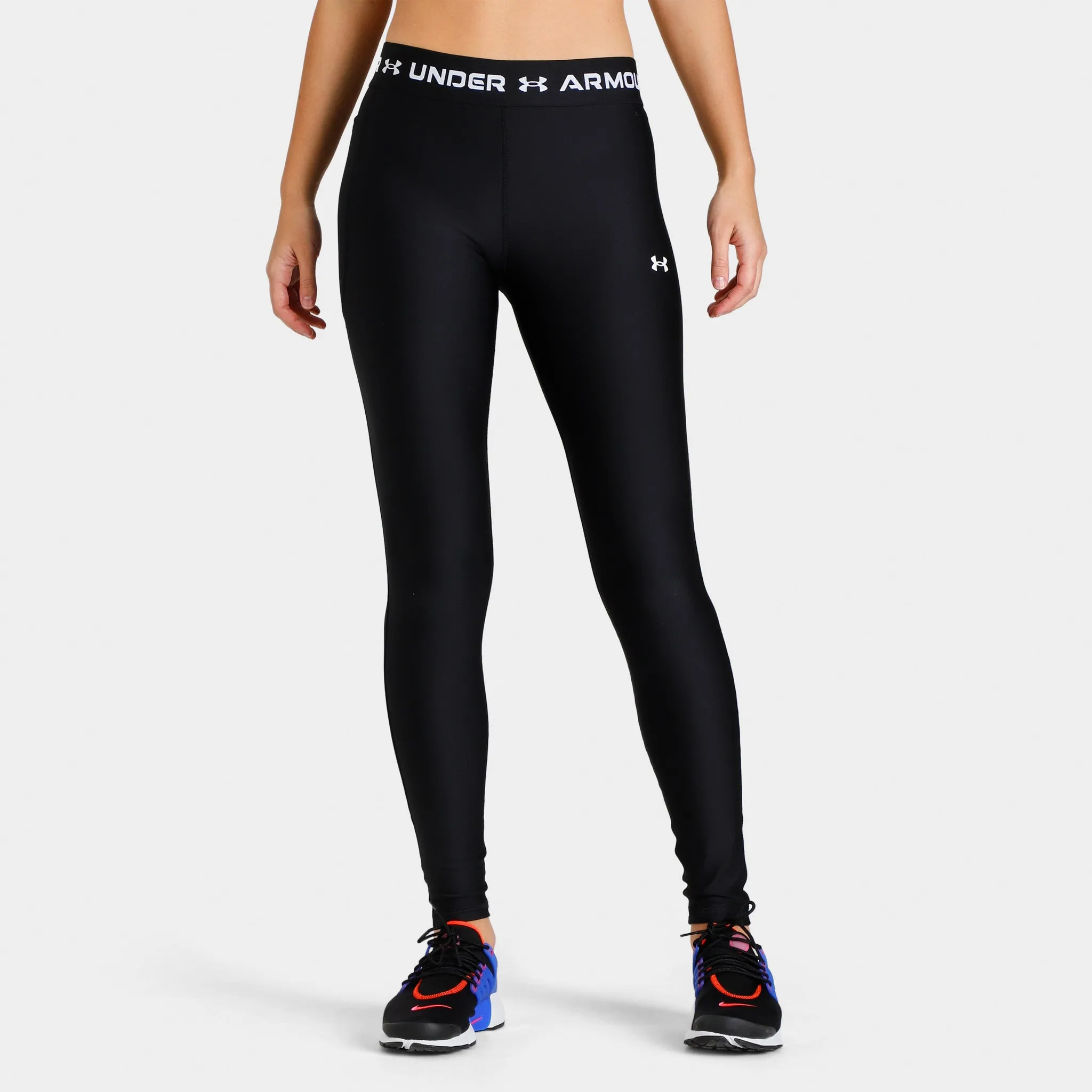 Under Armour Women’s HeatGear Branded Tights Black / White sold by JD Sports