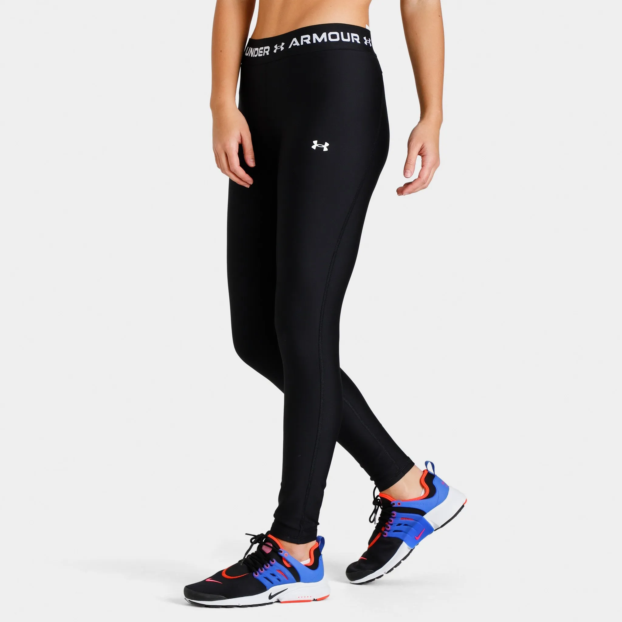 Under Armour Women’s HeatGear Branded Tights Black / White sold by JD Sports product image thumbnail 5