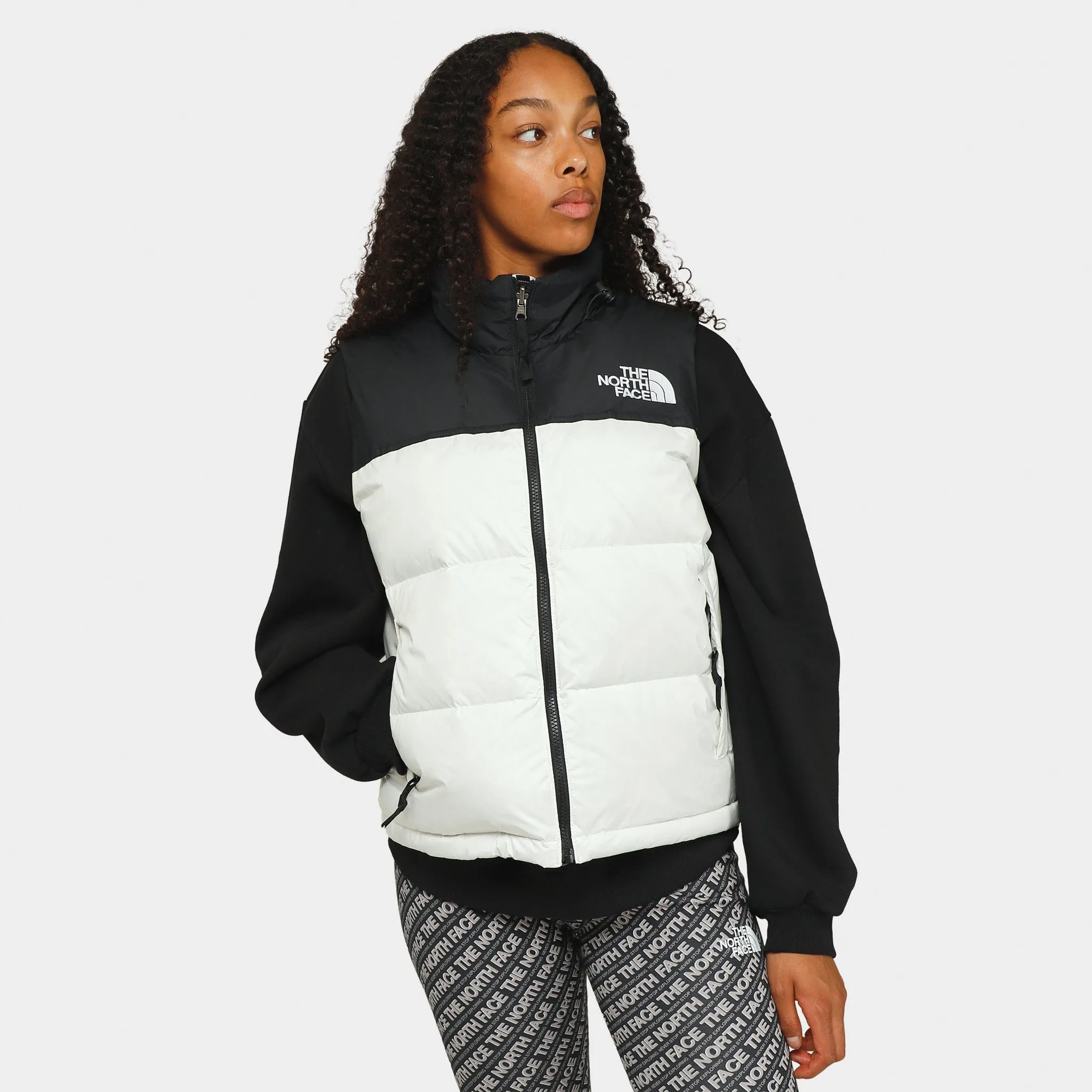 The North Face Women's 1996 Retro Nuptse Vest Gardenia White / Black sold by JD Sports
