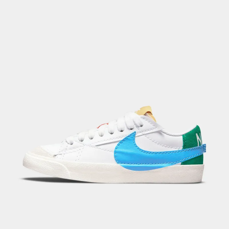Nike Women's Blazer Low '77 Jumbo White / Malachite University Blue sold by JD Sports