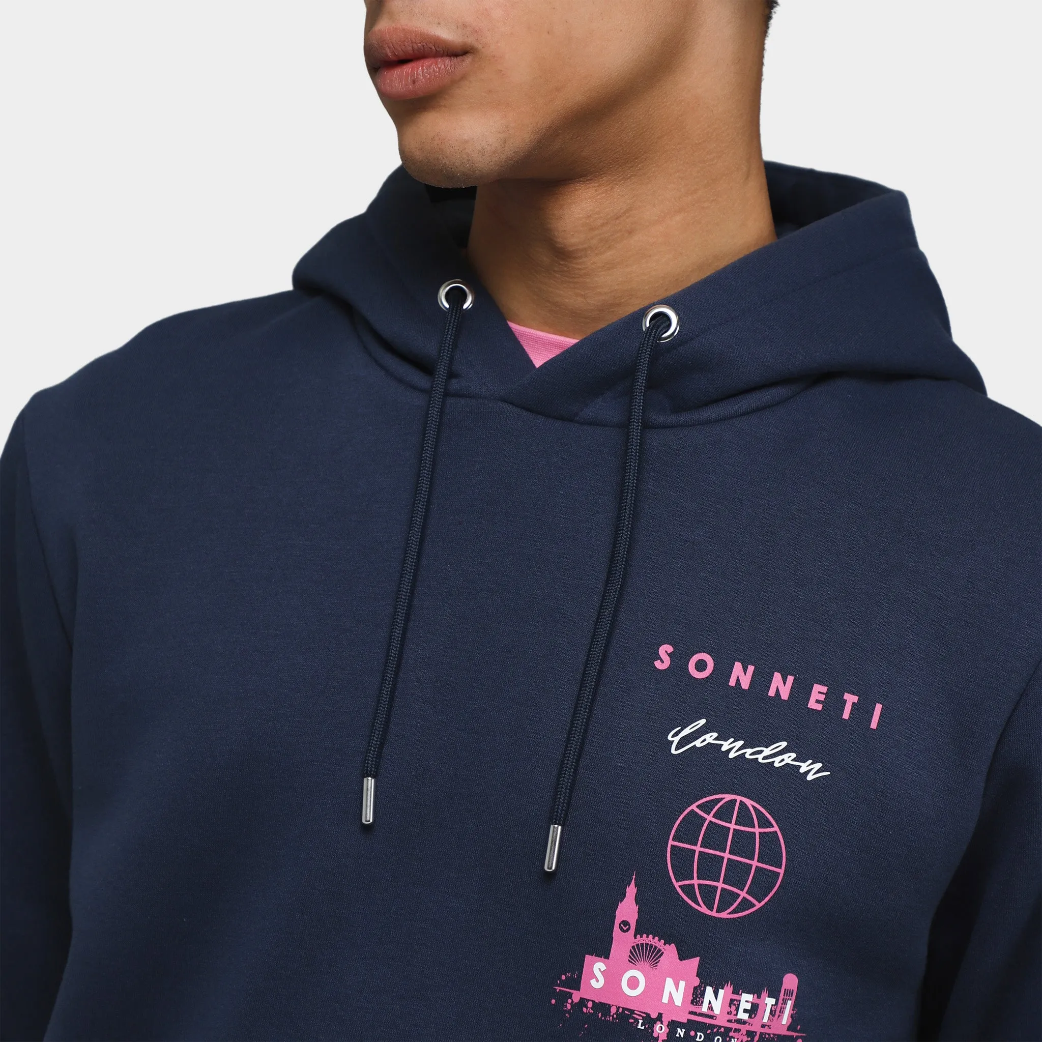 Sonneti Stack Logo Pullover Hoodie / Mood Indigo sold by JD Sports product image thumbnail 4