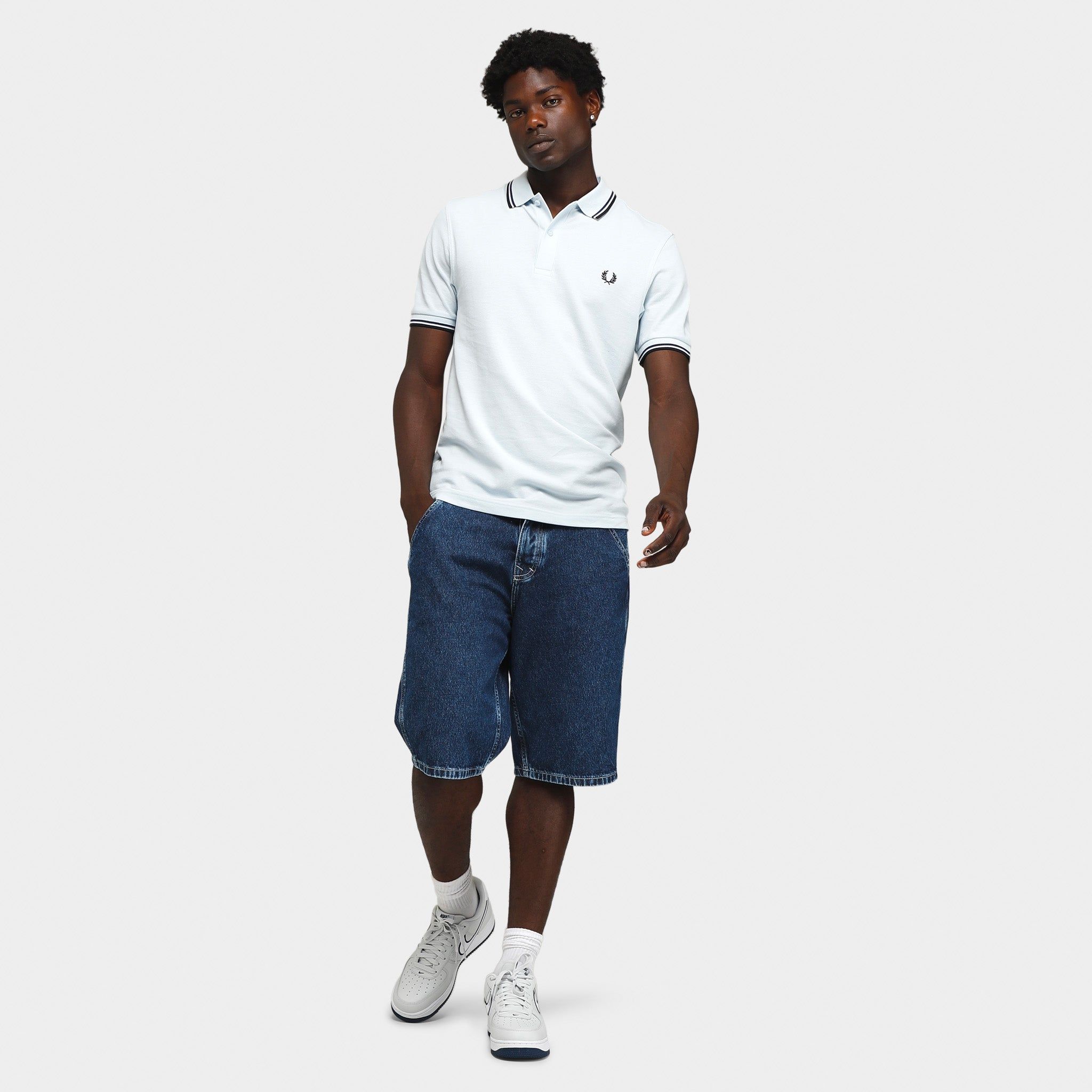 Fred Perry Twin Tipped Polo Shirt / Light Ice sold by JD Sports product image thumbnail 5