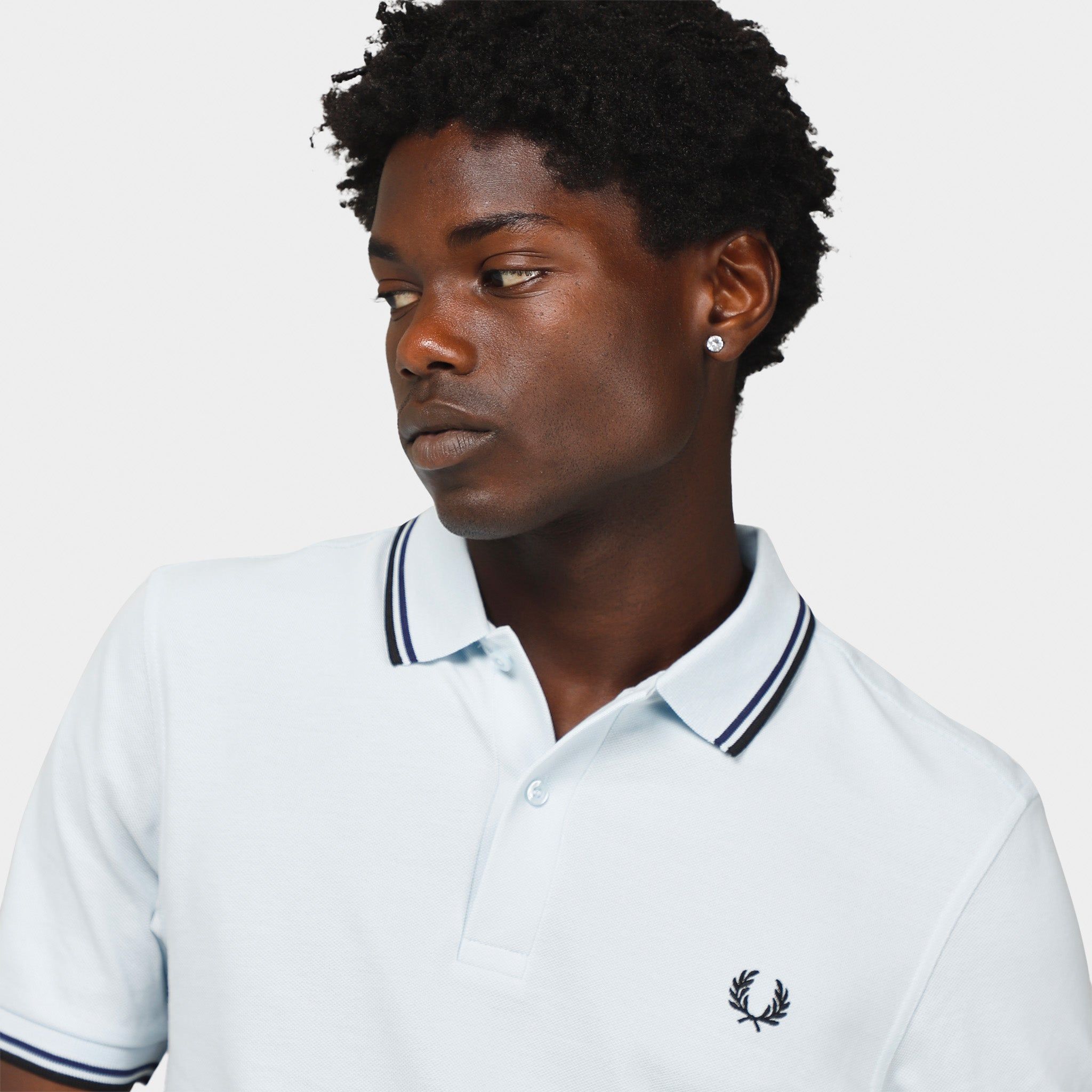 Fred Perry Twin Tipped Polo Shirt / Light Ice sold by JD Sports product image thumbnail 3