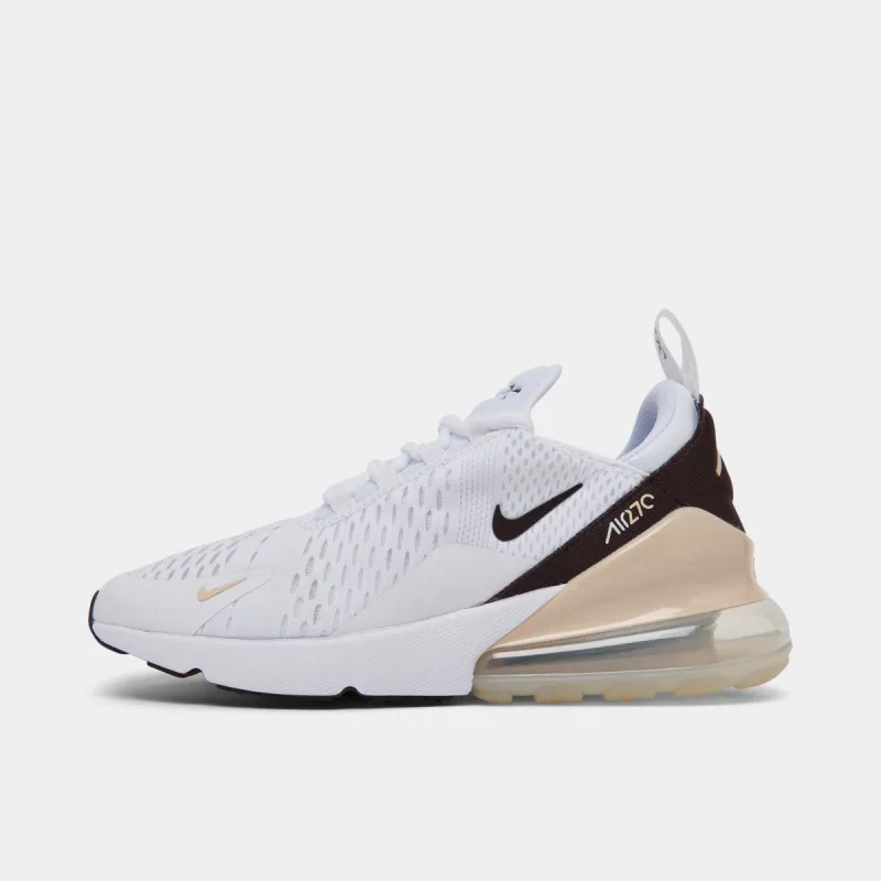 Nike Women's Air Max 270 White / Velvet Brown - Sanddrift sold by JD Sports