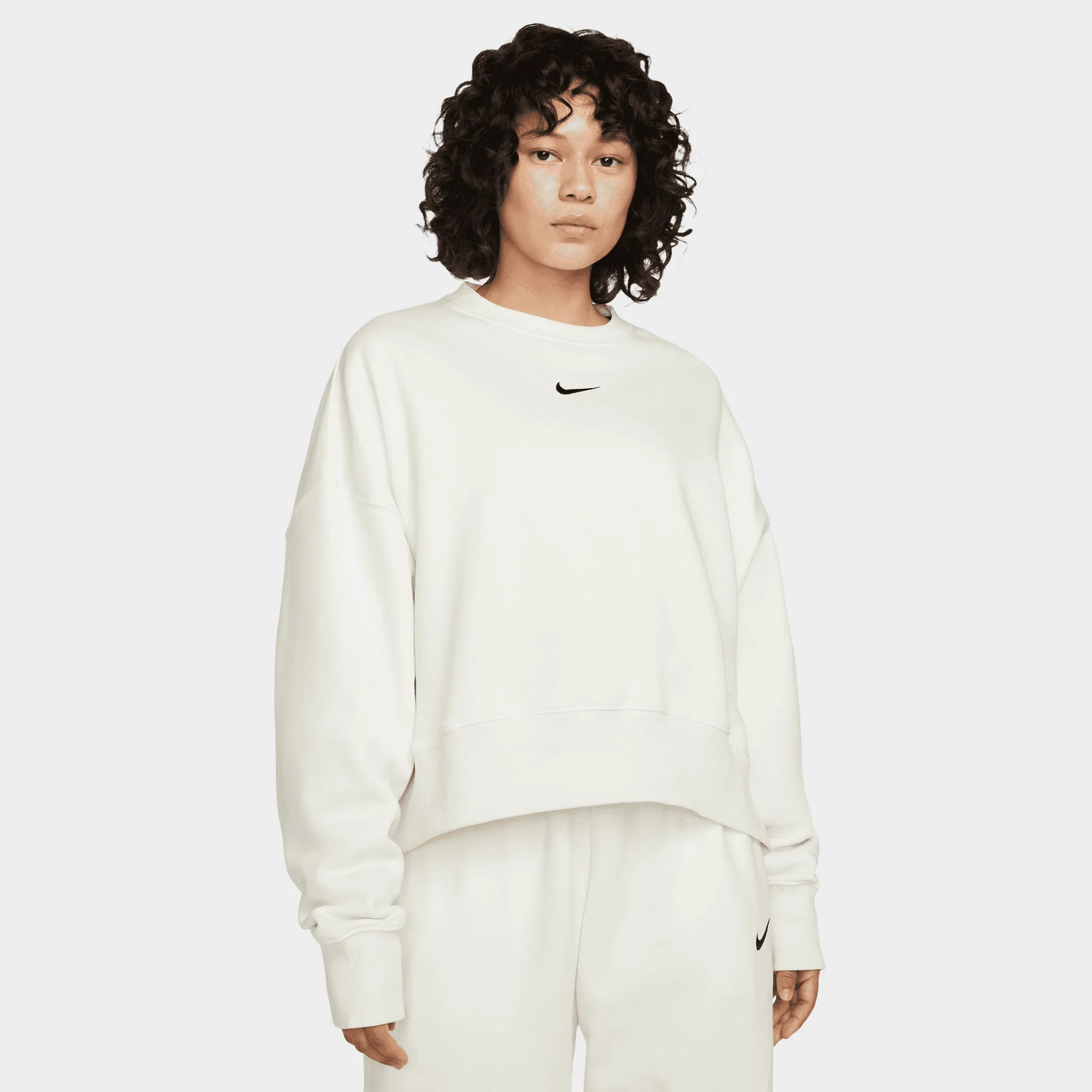 Nike Sportswear Women's Phoenix Fleece Over-Oversized Crewneck Sail / Black sold by JD Sports