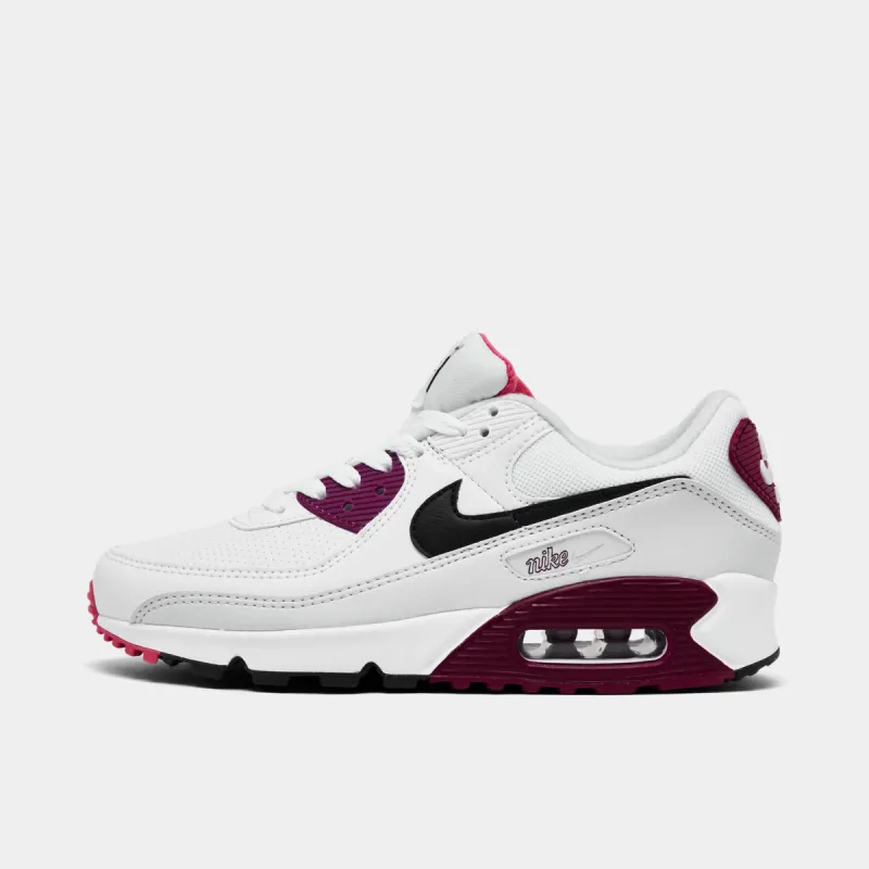 Nike Women's Air Max 90 White / Black - Dark Beetroot sold by JD Sports