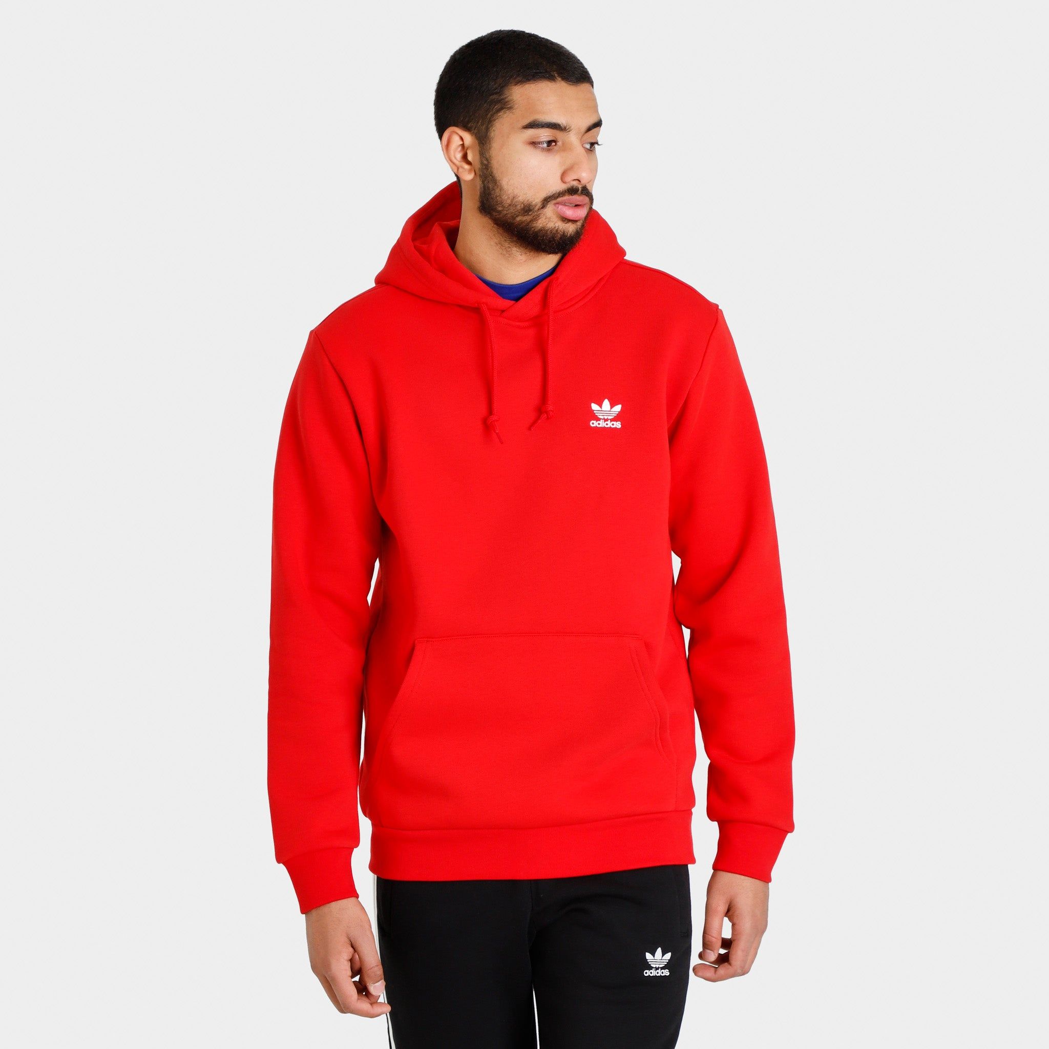 adidas Originals Trefoil Essentials Pullover Hoodie / Better Scarlet sold by JD Sports