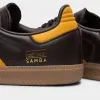adidas Originals Samba OG Dark Brown / Preloved Yellow - Gum sold by JD Sports