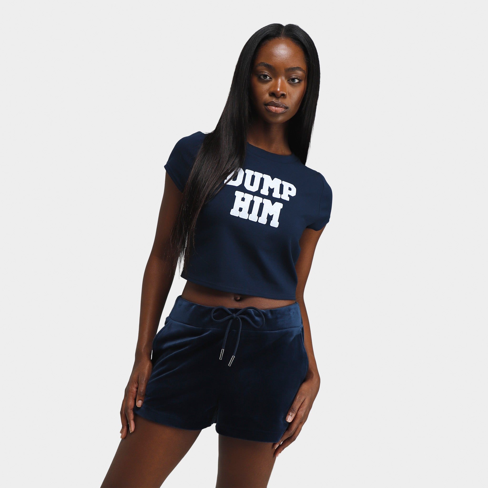 Juicy Couture Women's Dump Him Baby T-shirt / Regal Blue sold by JD Sports