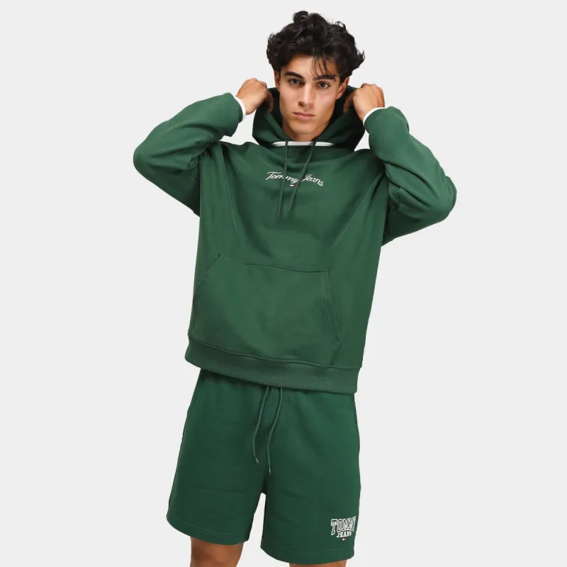 Tommy Jeans Serif Flag Pullover Hoodie / Collegiate Green made by JD Sports