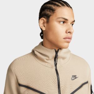 Nike Sportswear Tech Fleece Full-Zip Hoodie Khaki / Black sold by JD Sports
